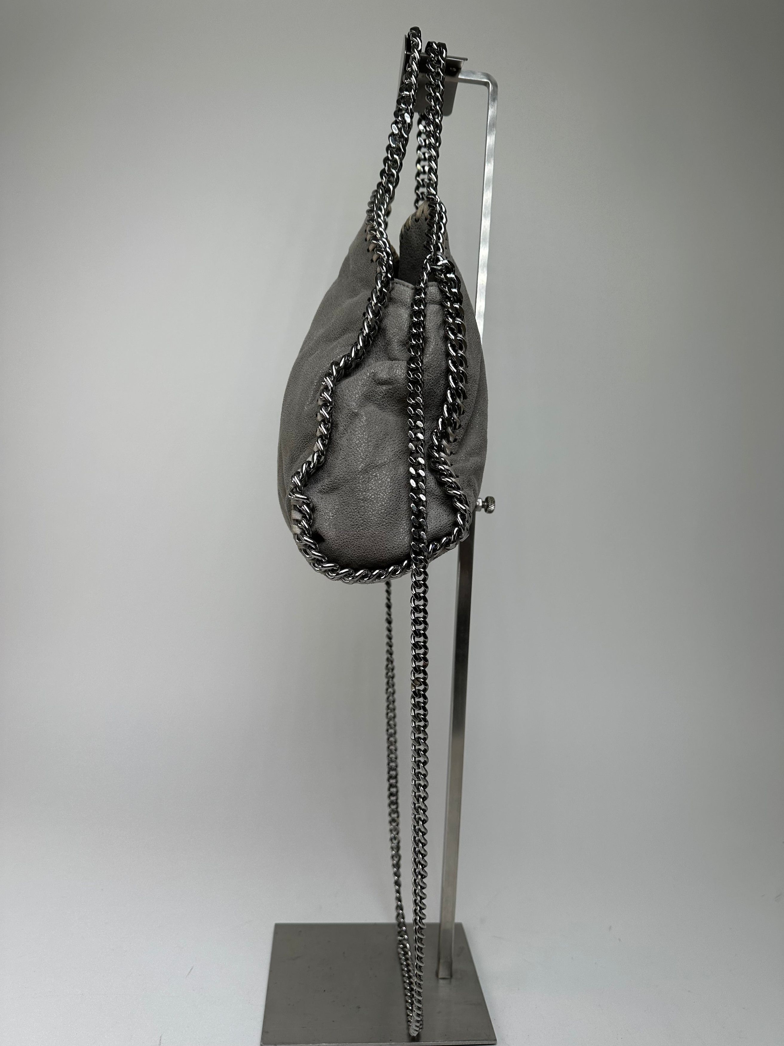 Stella McCartney Vintage Falabella Shoulder Bag Faux Suede Grey Size ONE SIZE - 9 Thumbnail