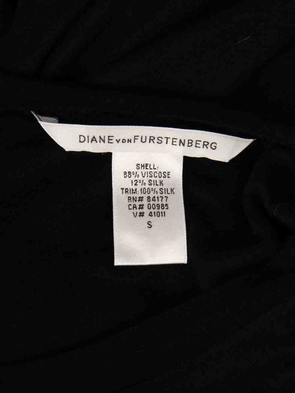 Diane von Furstenberg Black Ruffled Mini Dress Size S / US 4 / IT 40 - 7 Thumbnail