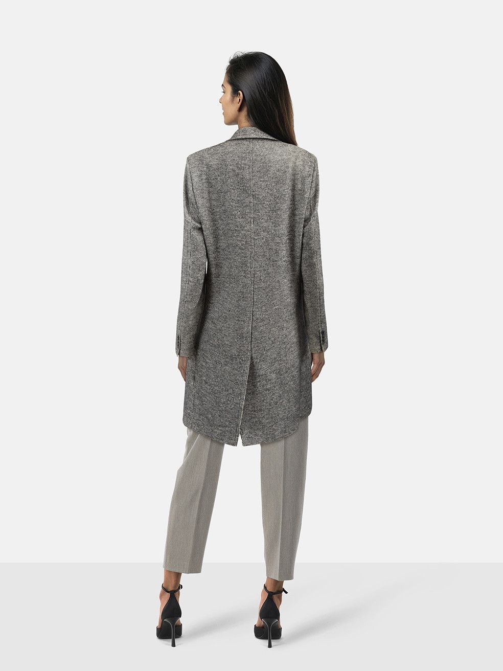 Theory Grey Wool Single Breasted Coat Size S / US 4 / IT 40 - 2 Thumbnail