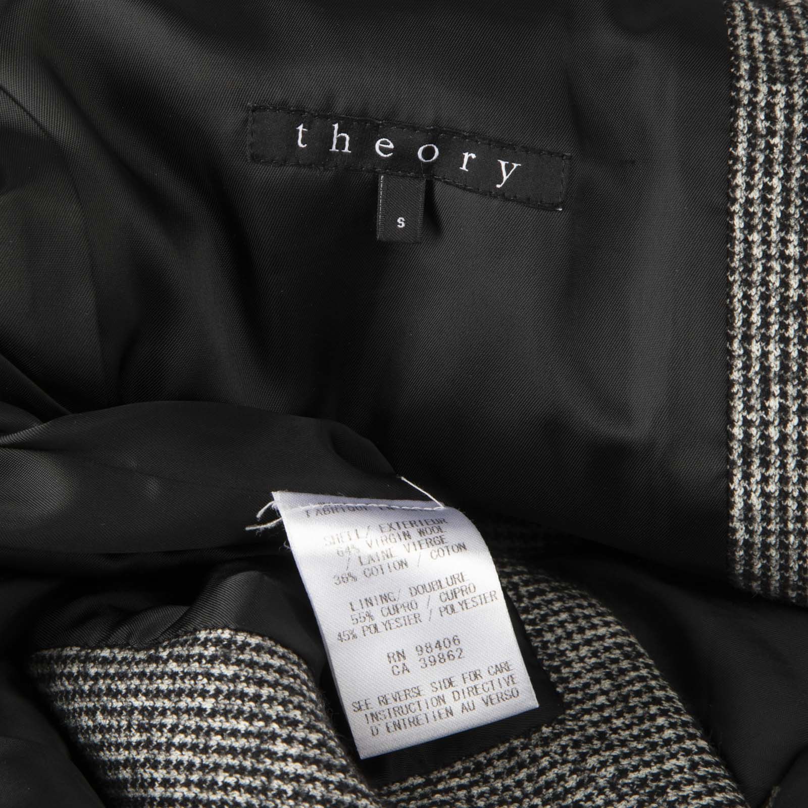 Theory Grey Wool Single Breasted Coat Size S / US 4 / IT 40 - 8 Thumbnail