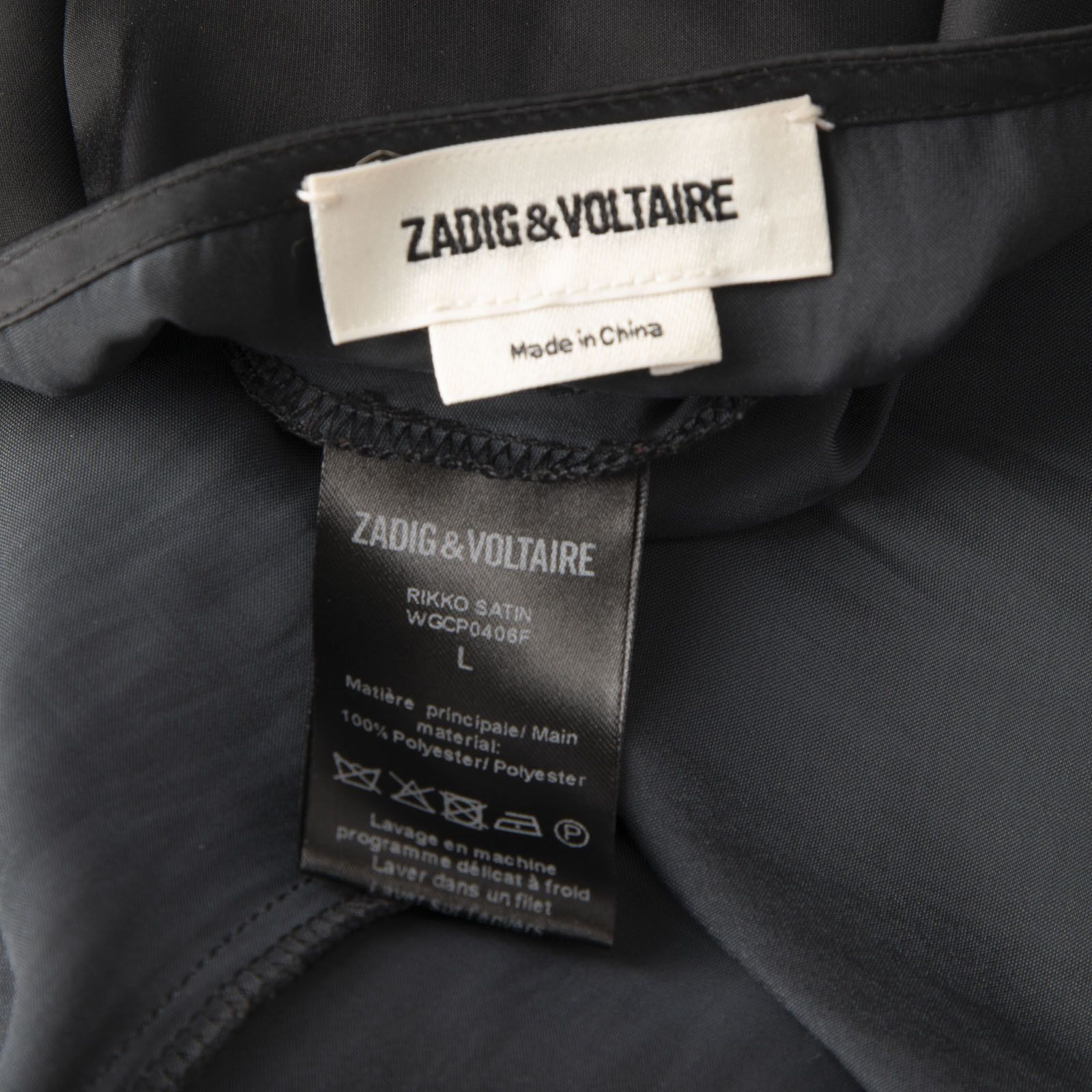 Zadig & Voltaire Black Maxi Rikko Satin Dress Size L / US 10 / IT 46 - 10 Thumbnail