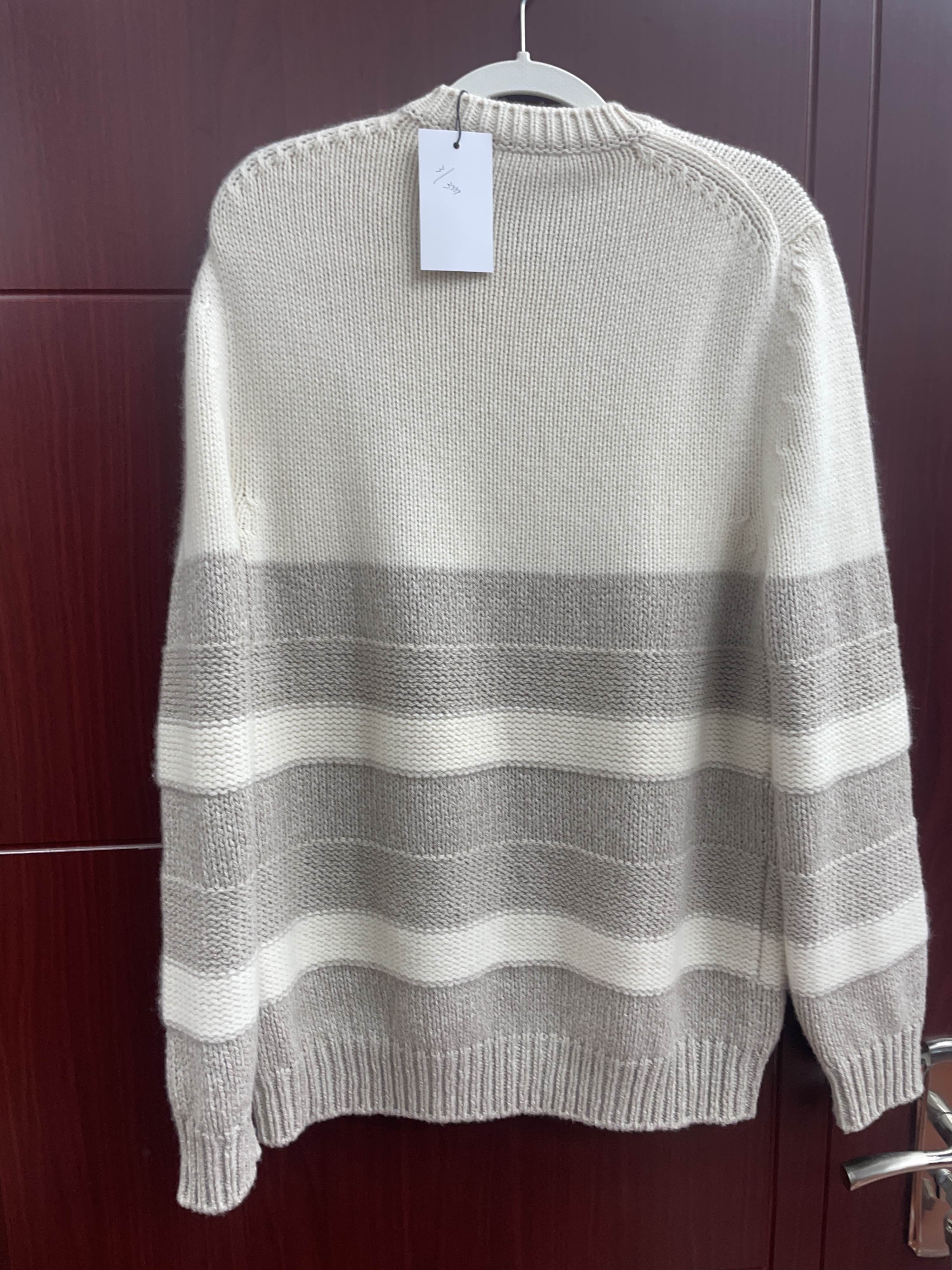 Loro Piana Loro Piana Striped Cashmere Silk Sweater Size 52 Size US L / EU 52-54 / 3 - 2 Thumbnail
