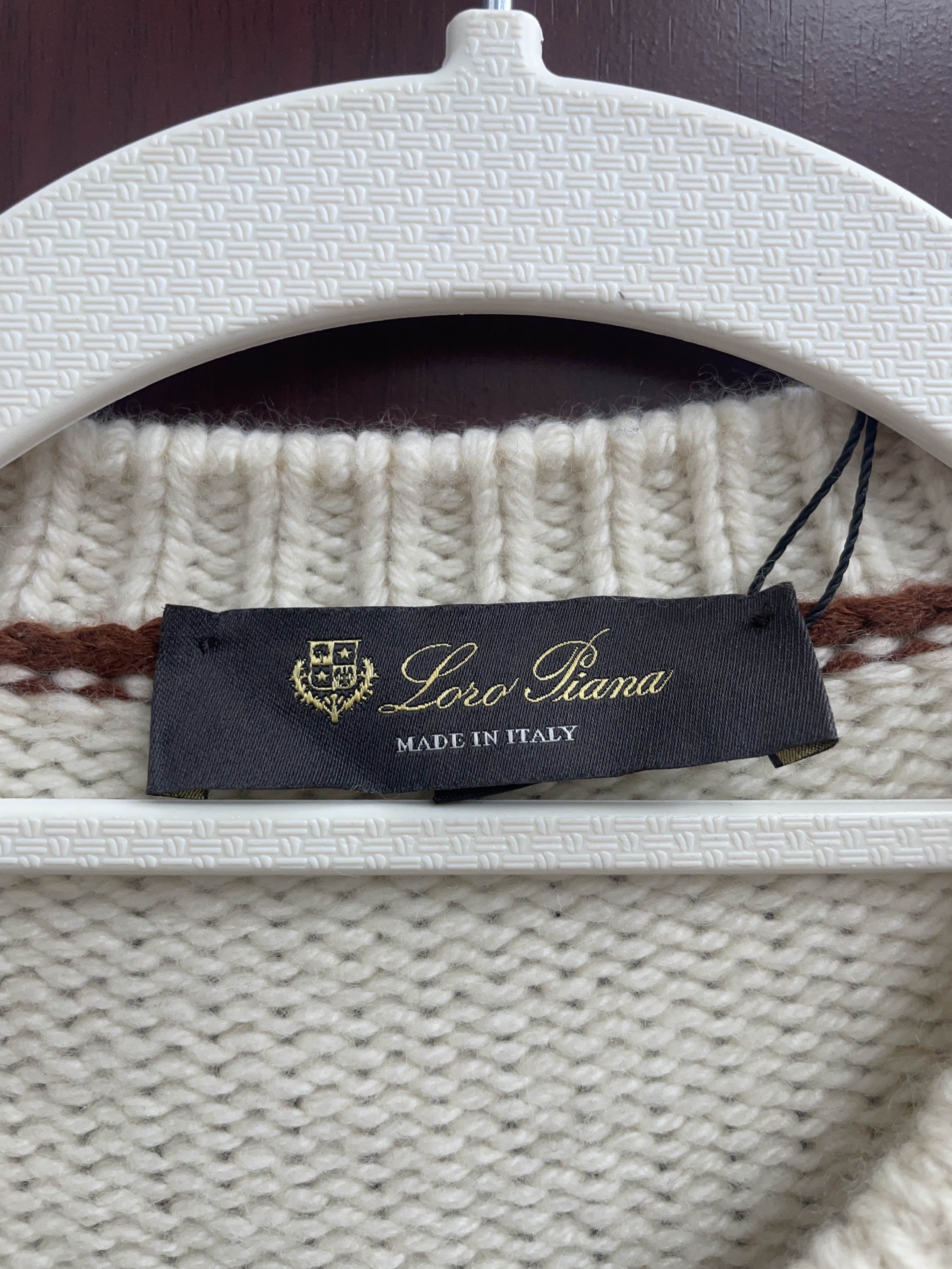 Loro Piana Loro Piana Striped Cashmere Silk Sweater Size 52 Size US L / EU 52-54 / 3 - 3 Thumbnail