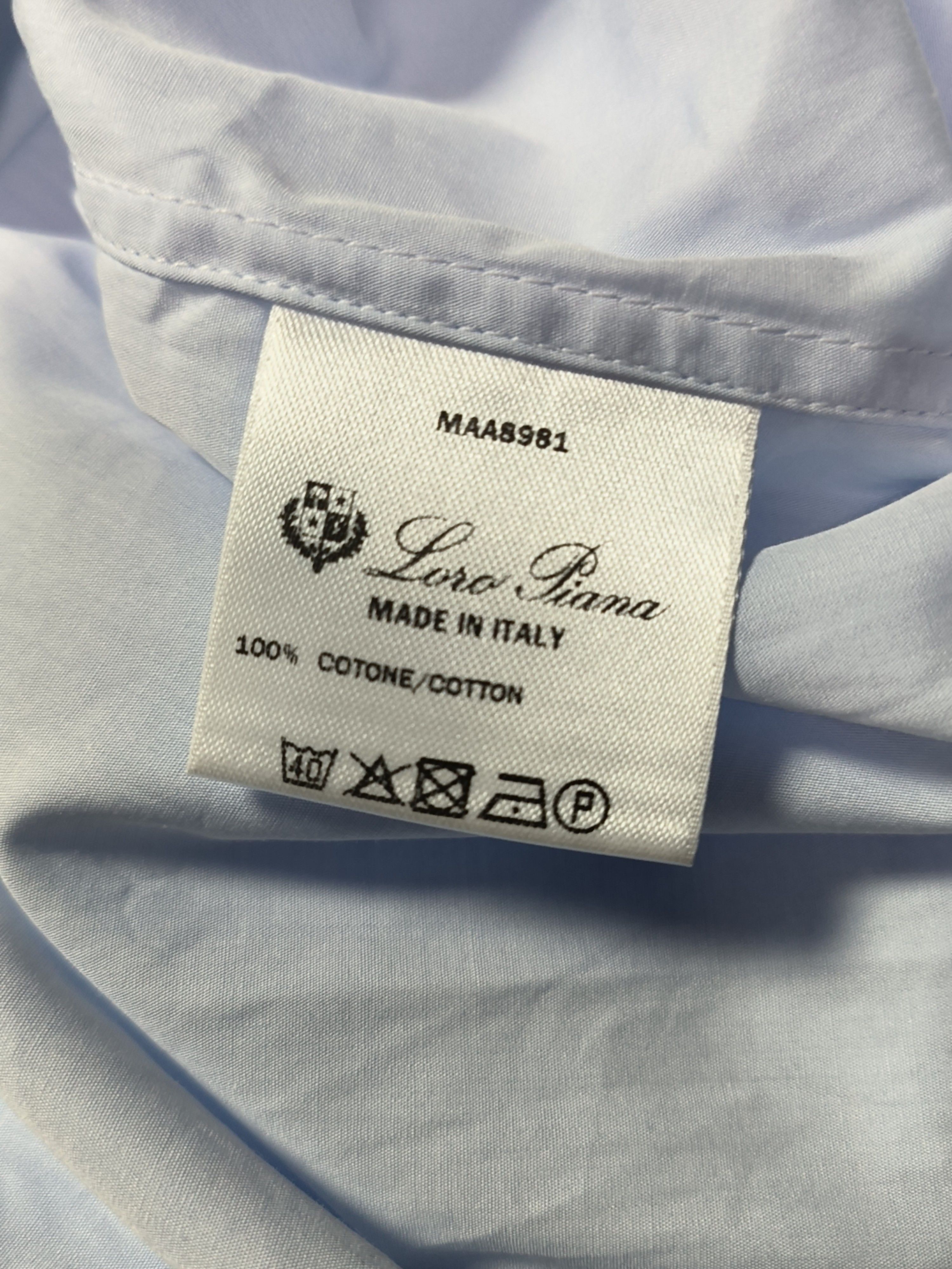 Loro Piana Loro Piana Cotton Button Up Shirt Size XXL Size US XXL / EU 58 / 5 - 4 Thumbnail
