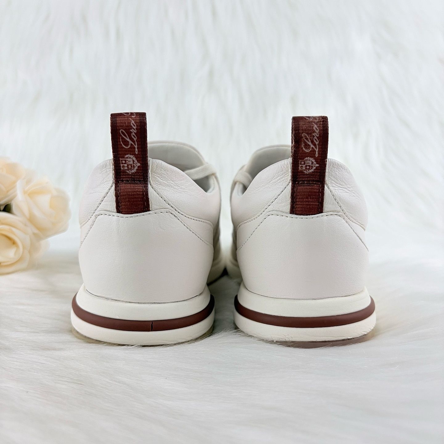 Loro Piana Loro Piana Leather Low-Top Sneakers White Size 37 Size US 7 / IT 37 - 3 Thumbnail