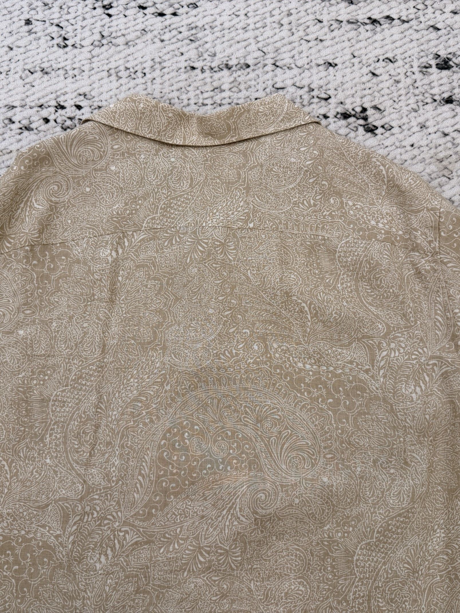 Loro Piana Loro Piana Paisley Linen Cuban Collar Shirt Size M Size US M / EU 48-50 / 2 - 11 Thumbnail
