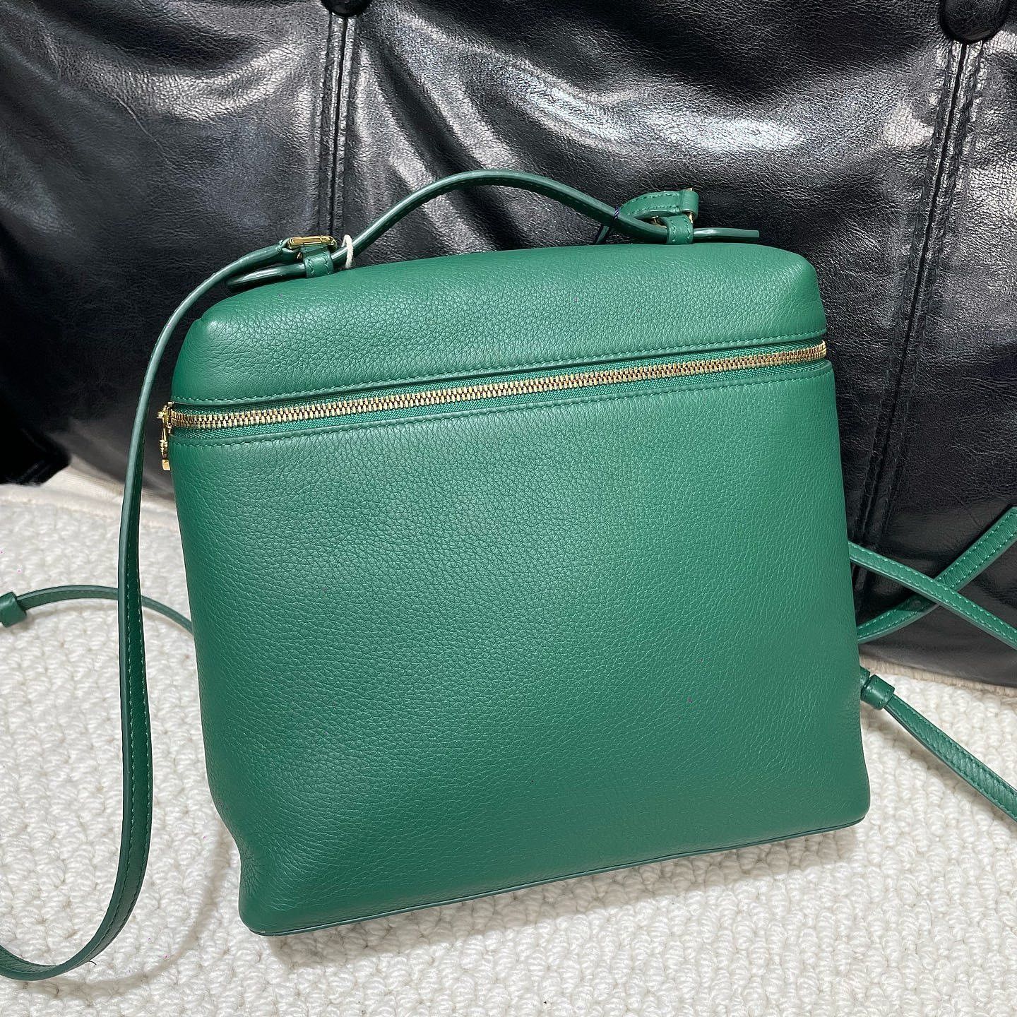Loro Piana Loro Piana Extra Pocket L23.5 Leather Handle Bag Green Size ONE SIZE - 2 Thumbnail