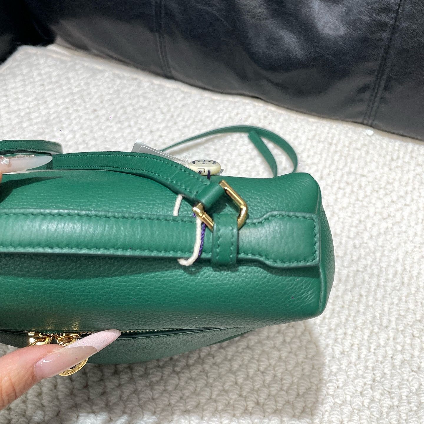Loro Piana Loro Piana Extra Pocket L23.5 Leather Handle Bag Green Size ONE SIZE - 10 Thumbnail