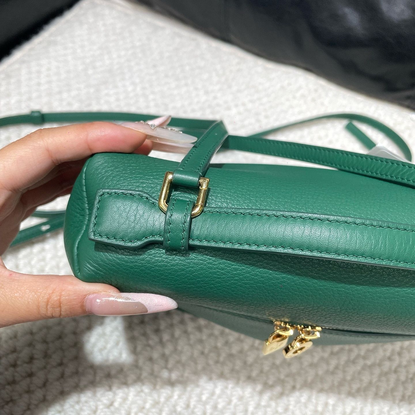 Loro Piana Loro Piana Extra Pocket L23.5 Leather Handle Bag Green Size ONE SIZE - 9 Thumbnail