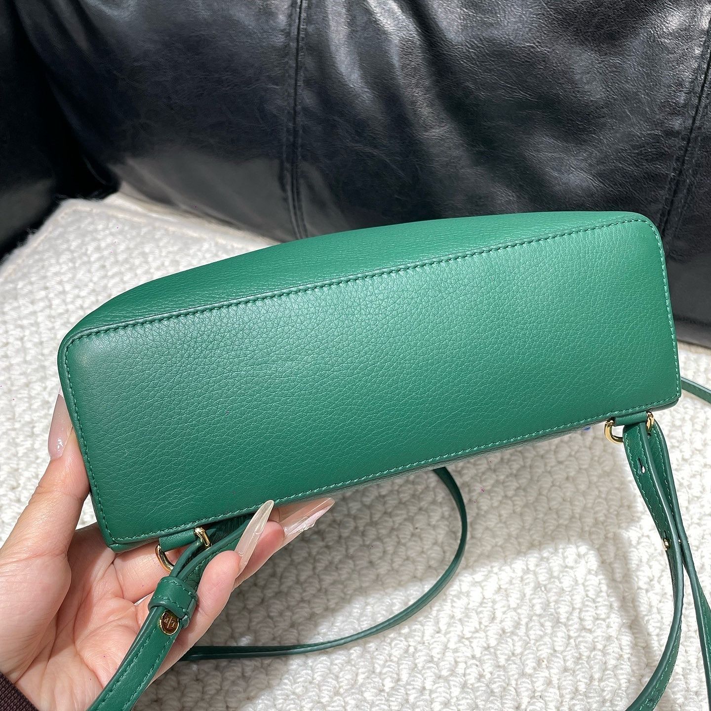 Loro Piana Loro Piana Extra Pocket L23.5 Leather Handle Bag Green Size ONE SIZE - 4 Thumbnail