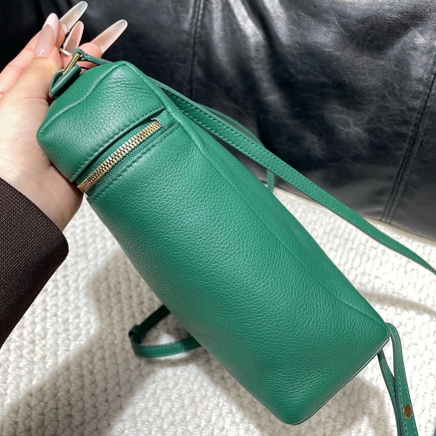 Loro Piana Loro Piana Extra Pocket L23.5 Leather Handle Bag Green Size ONE SIZE - 7 Thumbnail