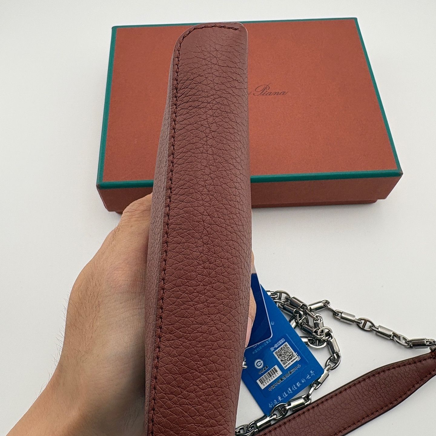 Loro Piana Loro Piana Leather Chain Crossbody Bag ONE SIZE Size ONE SIZE - 7 Thumbnail