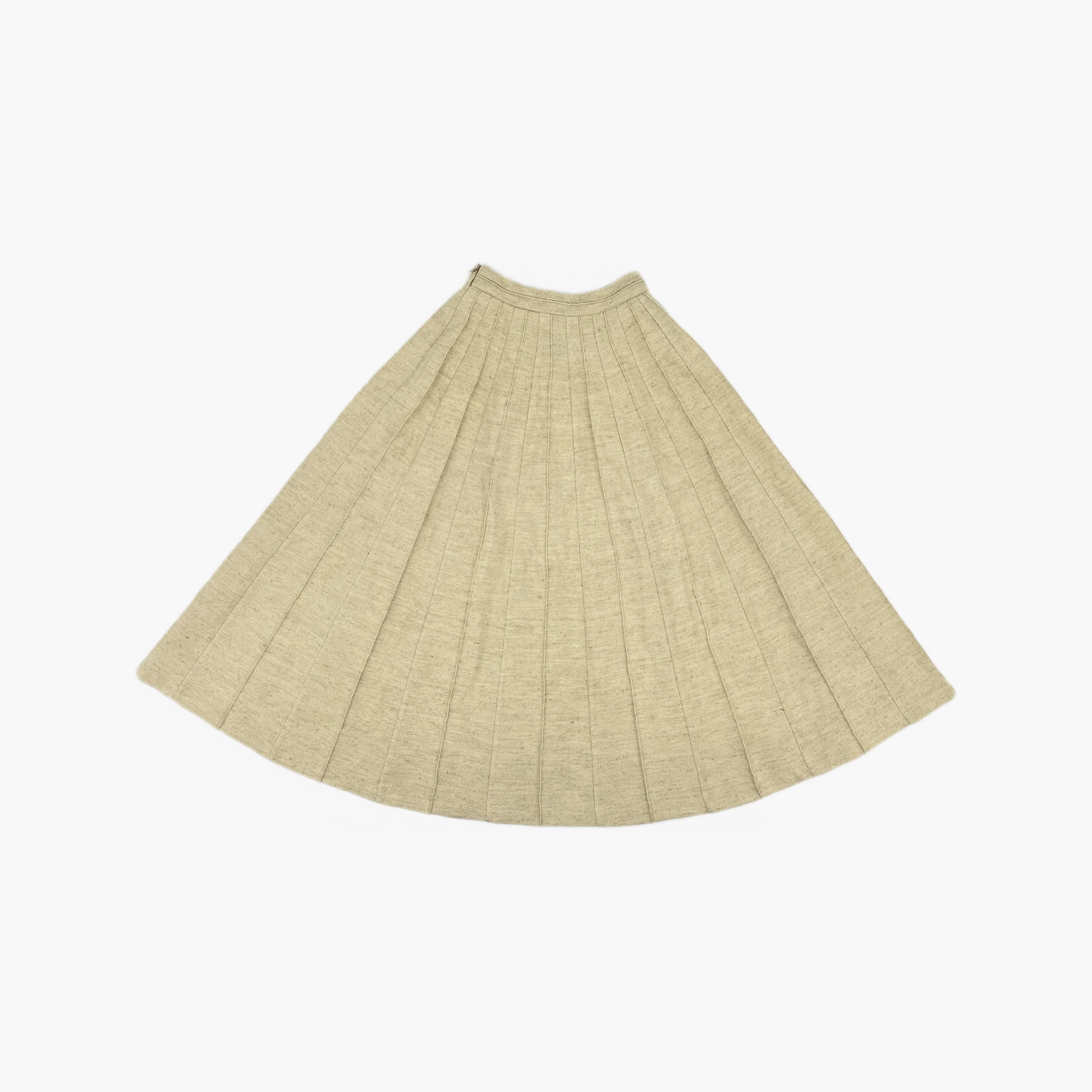 Loro Piana Loro Piana Beige Pleated Midi Skirt Size 38 Size 26" / US 2 / IT 38 - 2 Thumbnail