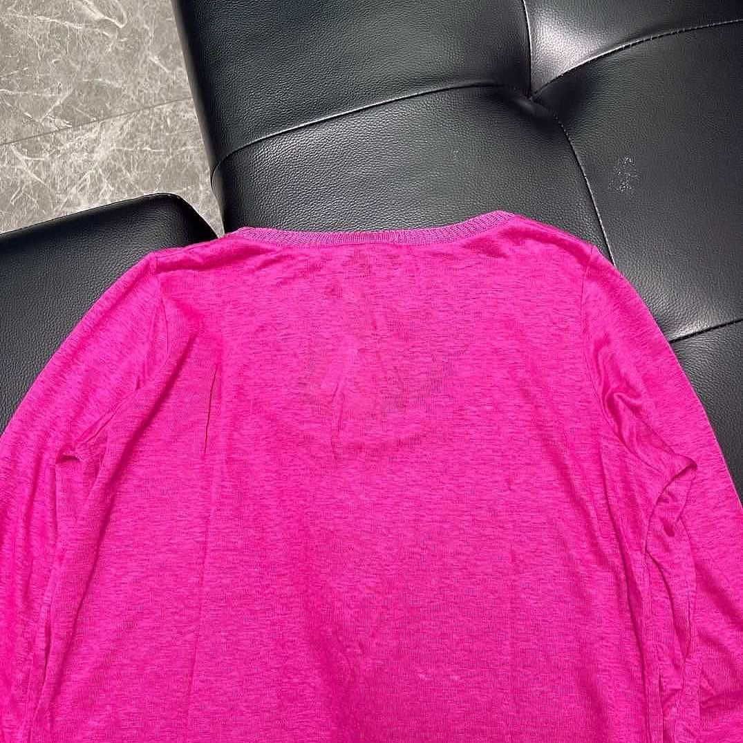 Loro Piana Loro Piana Magenta Linen Long Sleeve Sweater Size 40 Size S / US 4 / IT 40 - 7 Thumbnail