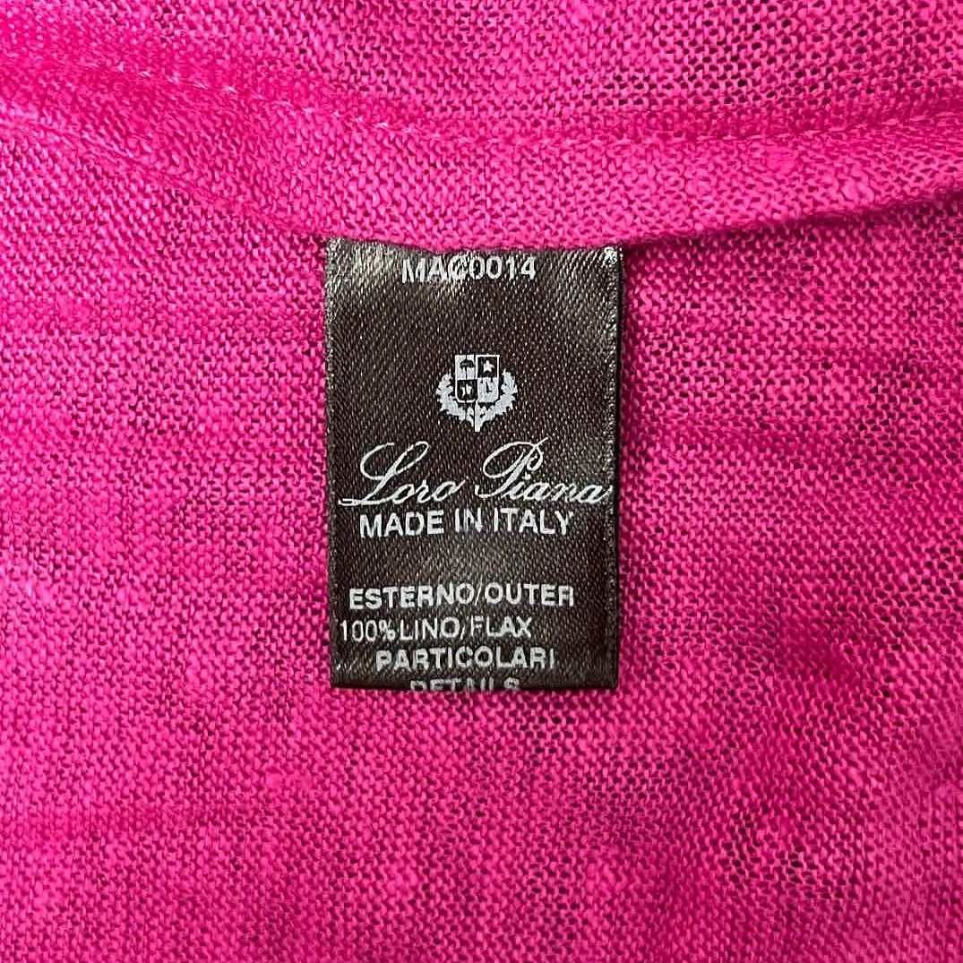 Loro Piana Loro Piana Magenta Linen Long Sleeve Sweater Size 40 Size S / US 4 / IT 40 - 4 Thumbnail