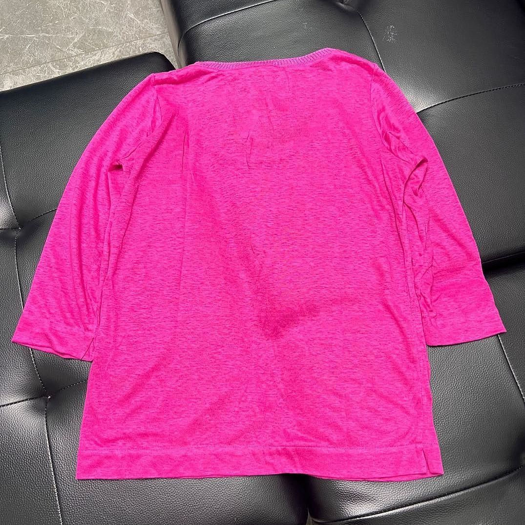 Loro Piana Loro Piana Magenta Linen Long Sleeve Sweater Size 40 Size S / US 4 / IT 40 - 2 Thumbnail