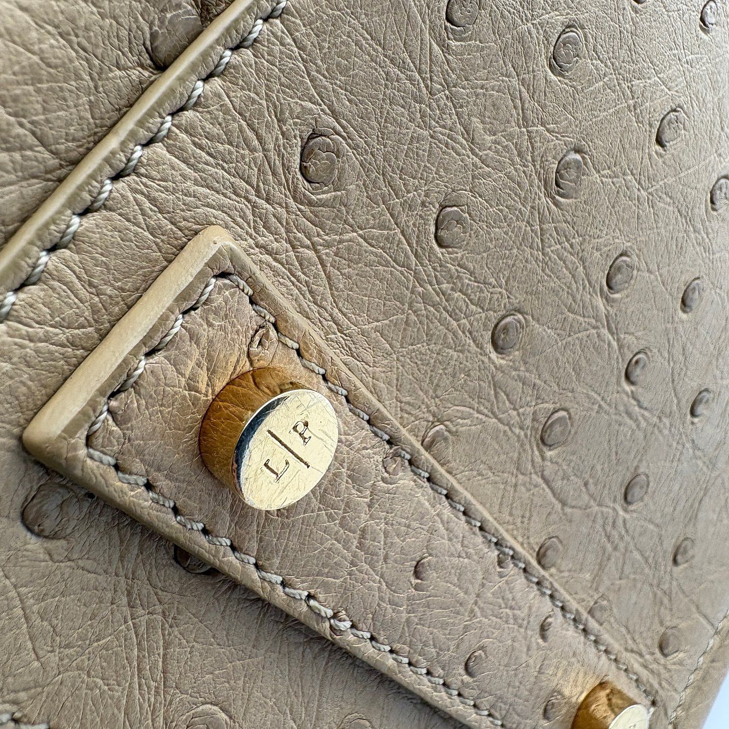 Loro Piana Loro Piana Ostrich Embossed Handle Bag One Size Size ONE SIZE - 12 Thumbnail