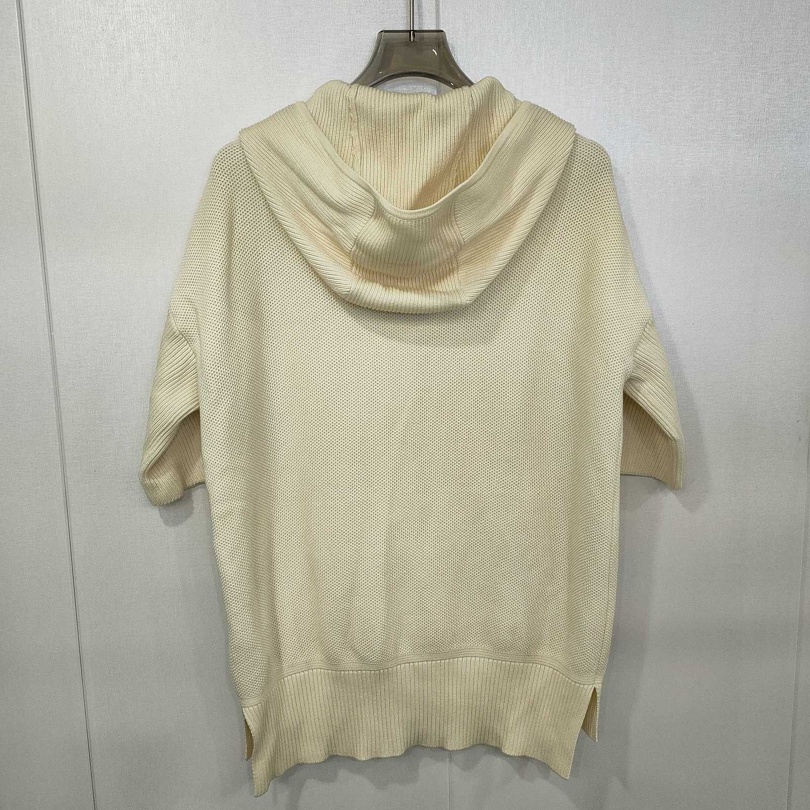 Loro Piana Loro Piana Silk Blend Short Sleeve Hoodie Size 40 Size S / US 4 / IT 40 - 2 Thumbnail