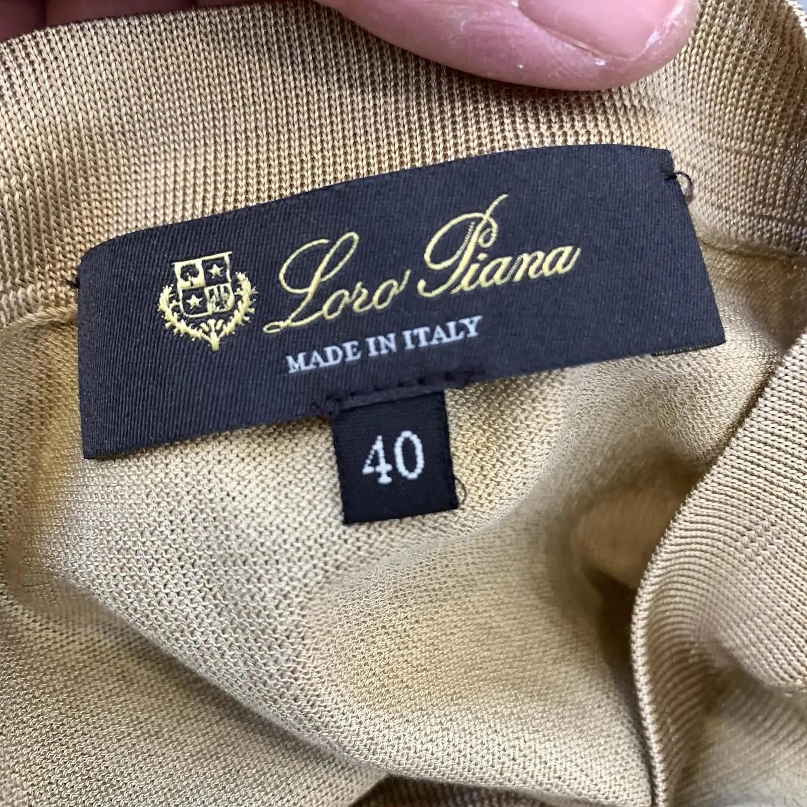 Loro Piana Loro Piana Silk Short Sleeve T-Shirt Beige Size IT 40 Size S / US 4 / IT 40 - 7 Thumbnail