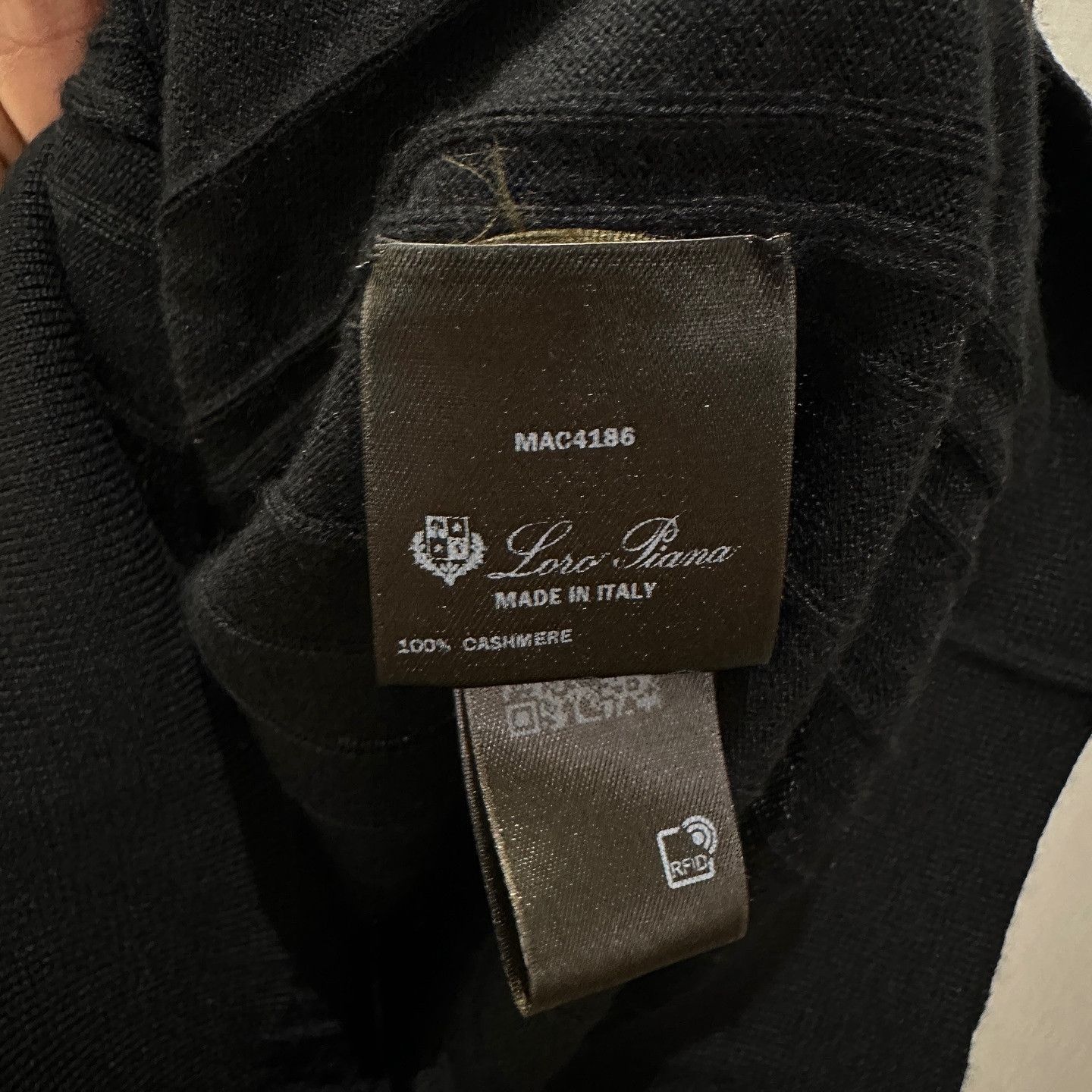 Loro Piana Loro Piana Black Cashmere Polo Shirt Size 42 Size M / US 6-8 / IT 42-44 - 4 Thumbnail