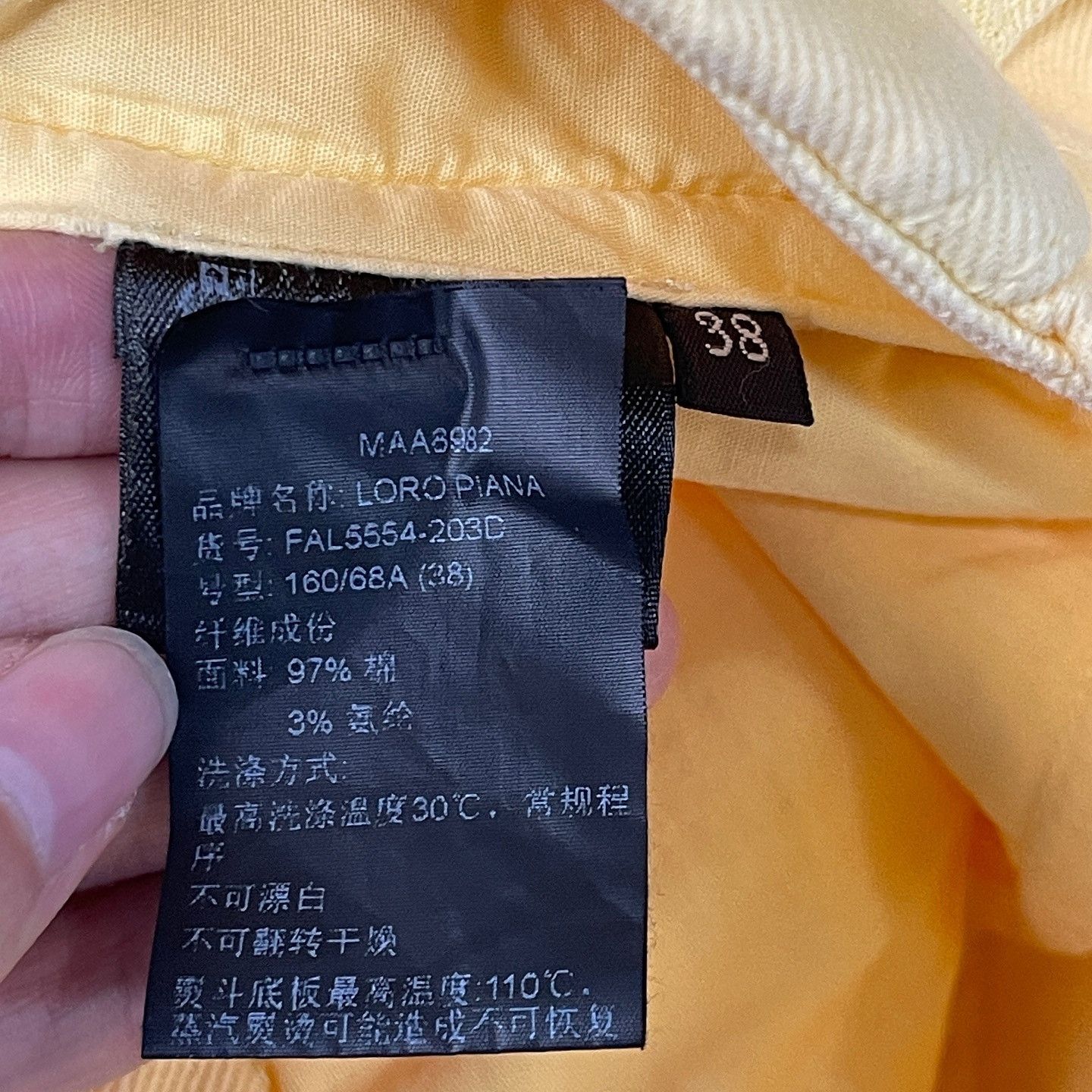 Loro Piana Loro Piana Yellow Cotton Pants Size 38 Size 26" / US 2 / IT 38 - 4 Thumbnail