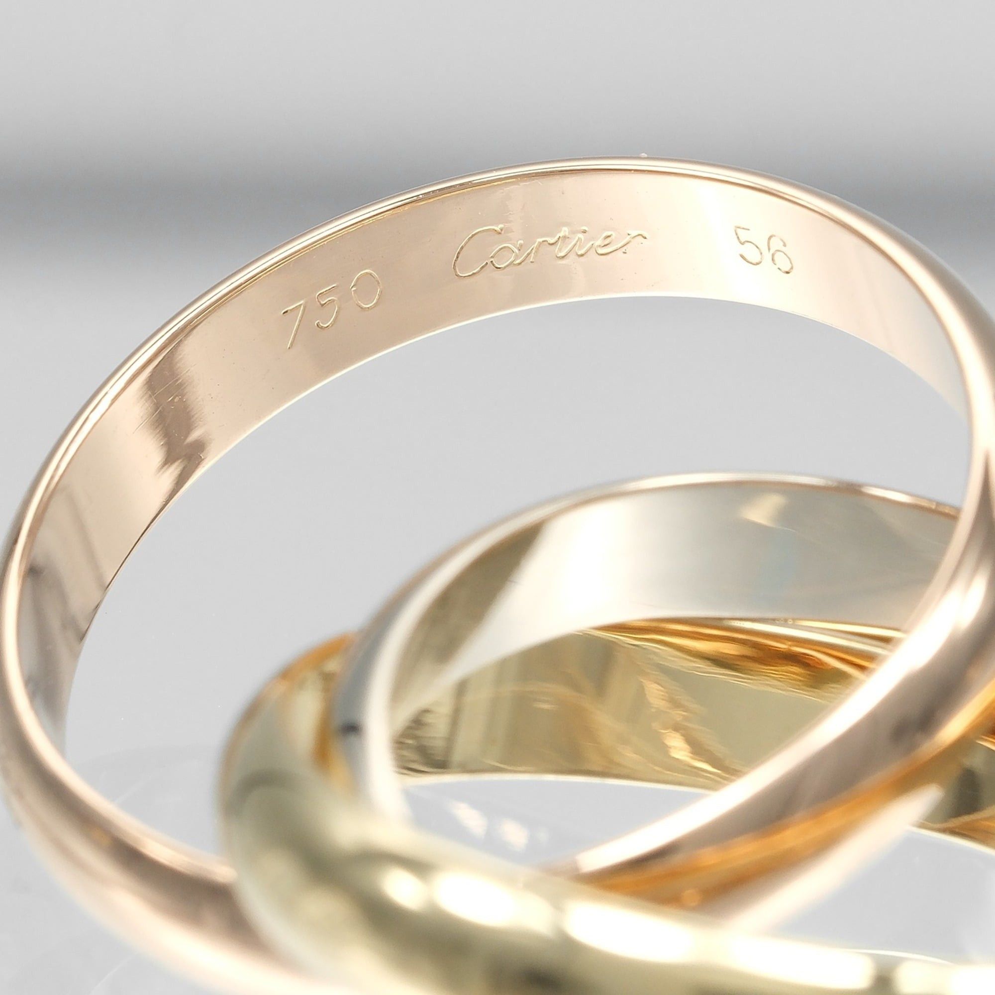 Cartier Cartier Trinity Ring, Size 16, 3.9mm Band, 18K Gold (YG, PG, WG), Approx. 11.65g. Size ONE SIZE - 4 Thumbnail