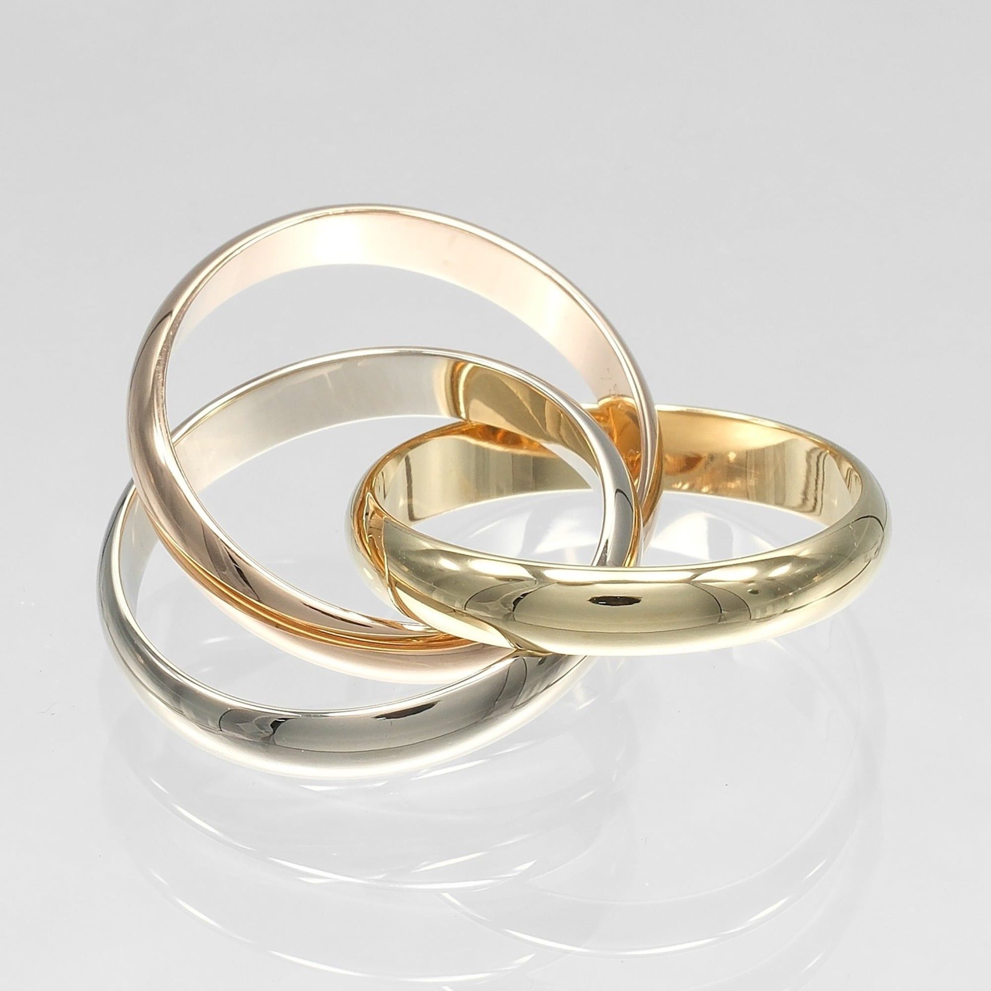 Cartier Cartier Trinity Ring, Size 16, 3.9mm Band, 18K Gold (YG, PG, WG), Approx. 11.65g. Size ONE SIZE - 6 Thumbnail