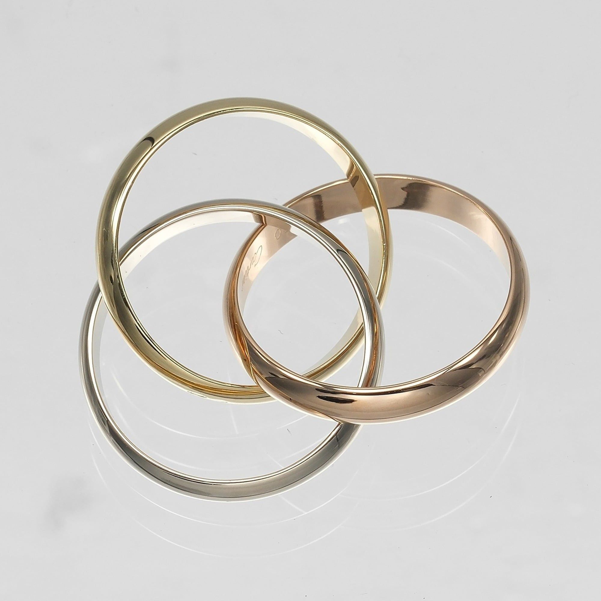 Cartier Cartier Trinity Ring, Size 16, 3.9mm Band, 18K Gold (YG, PG, WG), Approx. 11.65g. Size ONE SIZE - 9 Thumbnail