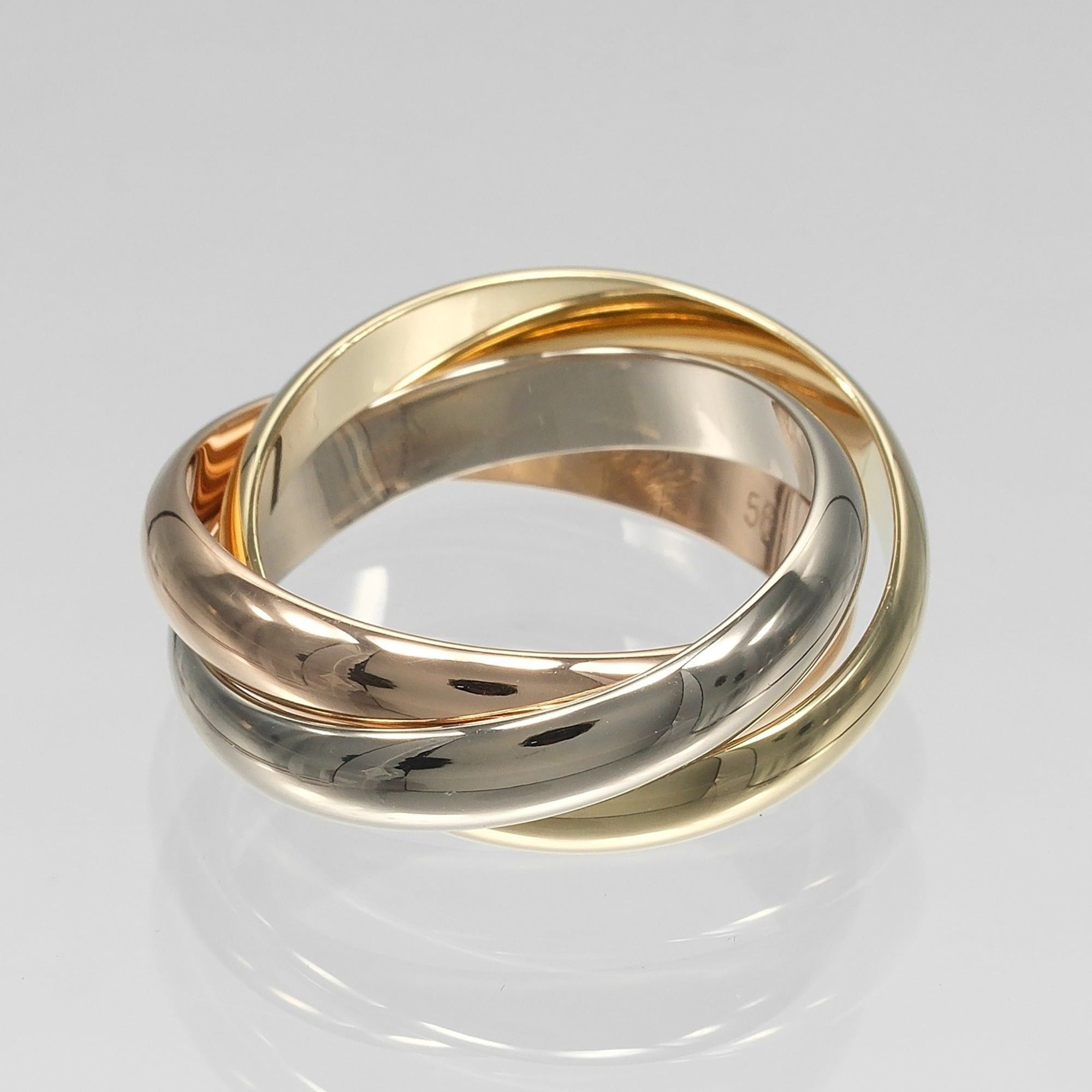 Cartier Cartier Trinity Ring, Size 16, 3.9mm Band, 18K Gold (YG, PG, WG), Approx. 11.65g. Size ONE SIZE - 3 Thumbnail