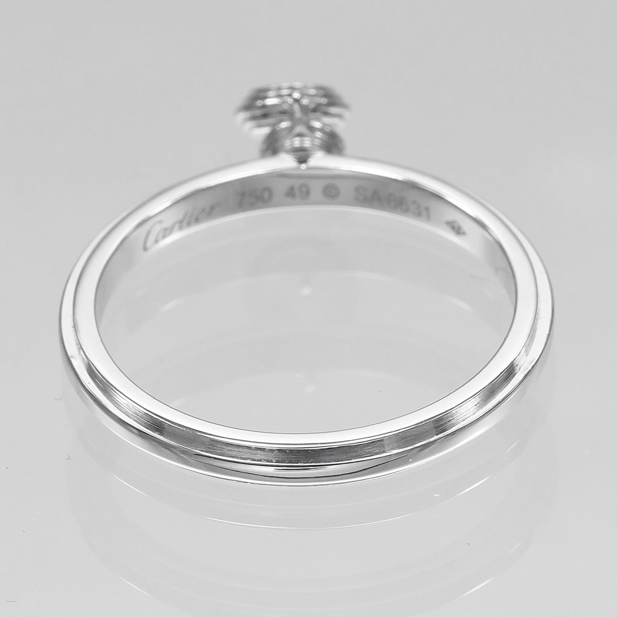 Cartier Cartier Damour Ring, Size 9, Platinum 950, 2 Diamonds, Approx. 2.3g. Size ONE SIZE - 5 Thumbnail