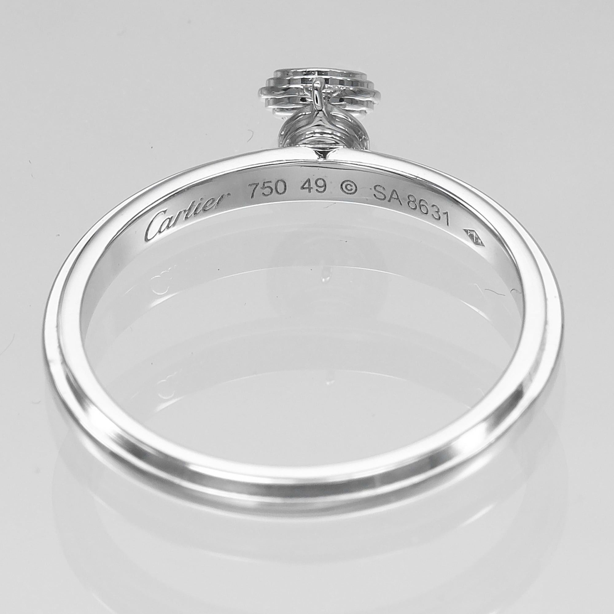 Cartier Cartier Damour Ring, Size 9, Platinum 950, 2 Diamonds, Approx. 2.3g. Size ONE SIZE - 4 Thumbnail