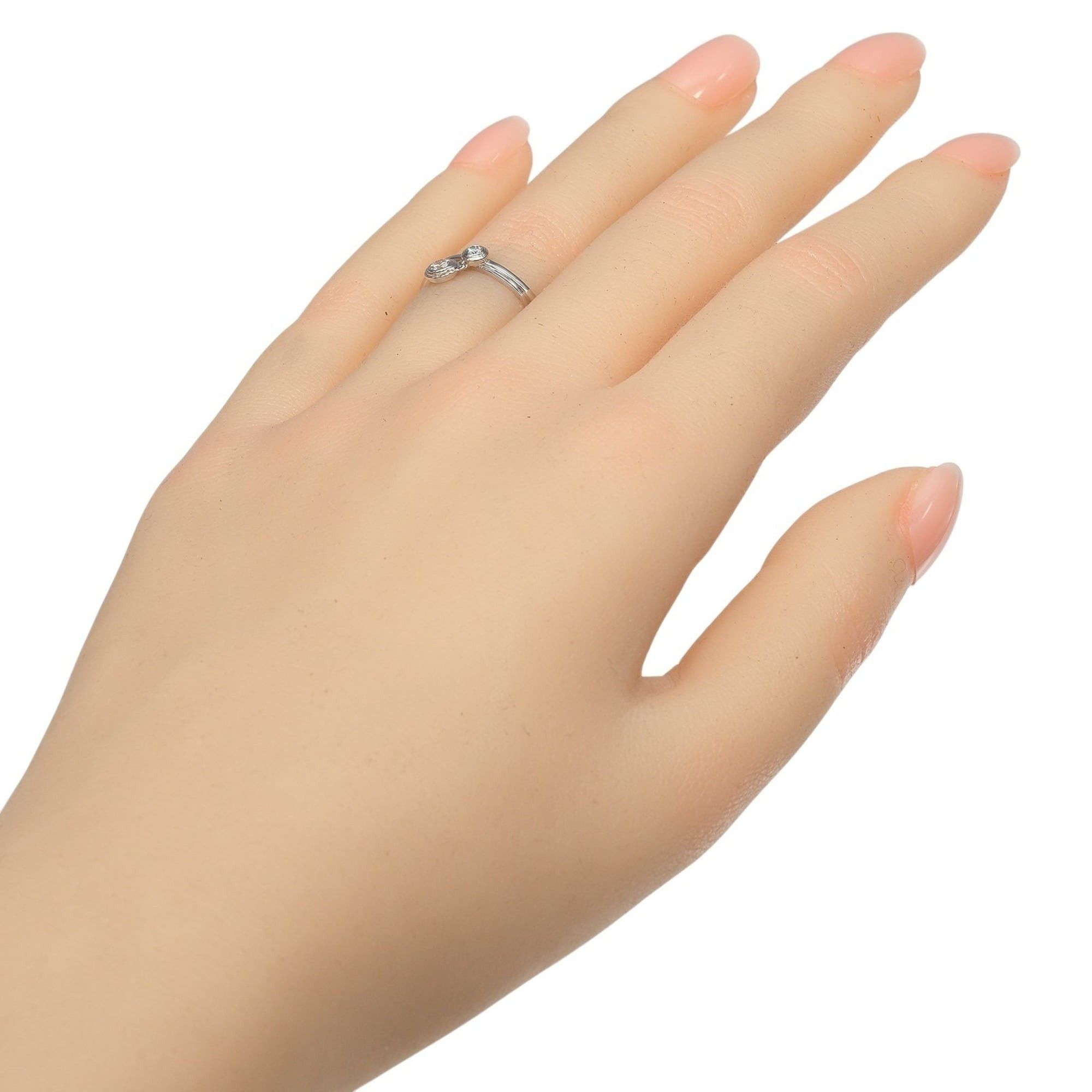 Cartier Cartier Damour Ring, Size 9, Platinum 950, 2 Diamonds, Approx. 2.3g. Size ONE SIZE - 2 Thumbnail
