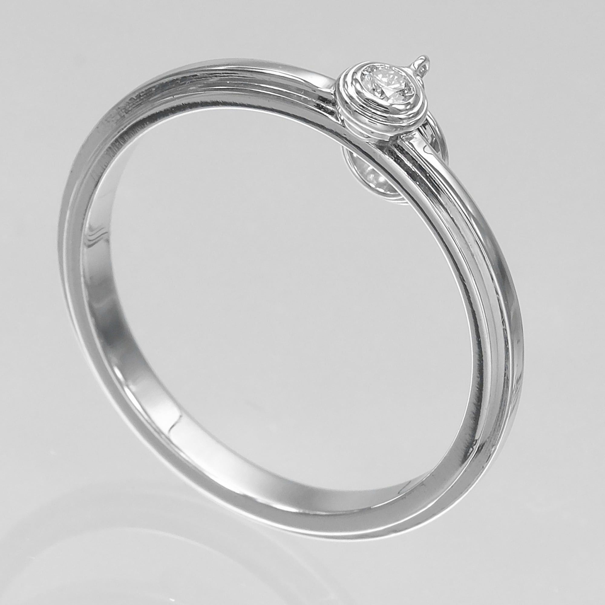 Cartier Cartier Damour Ring, Size 9, Platinum 950, 2 Diamonds, Approx. 2.3g. Size ONE SIZE - 3 Thumbnail