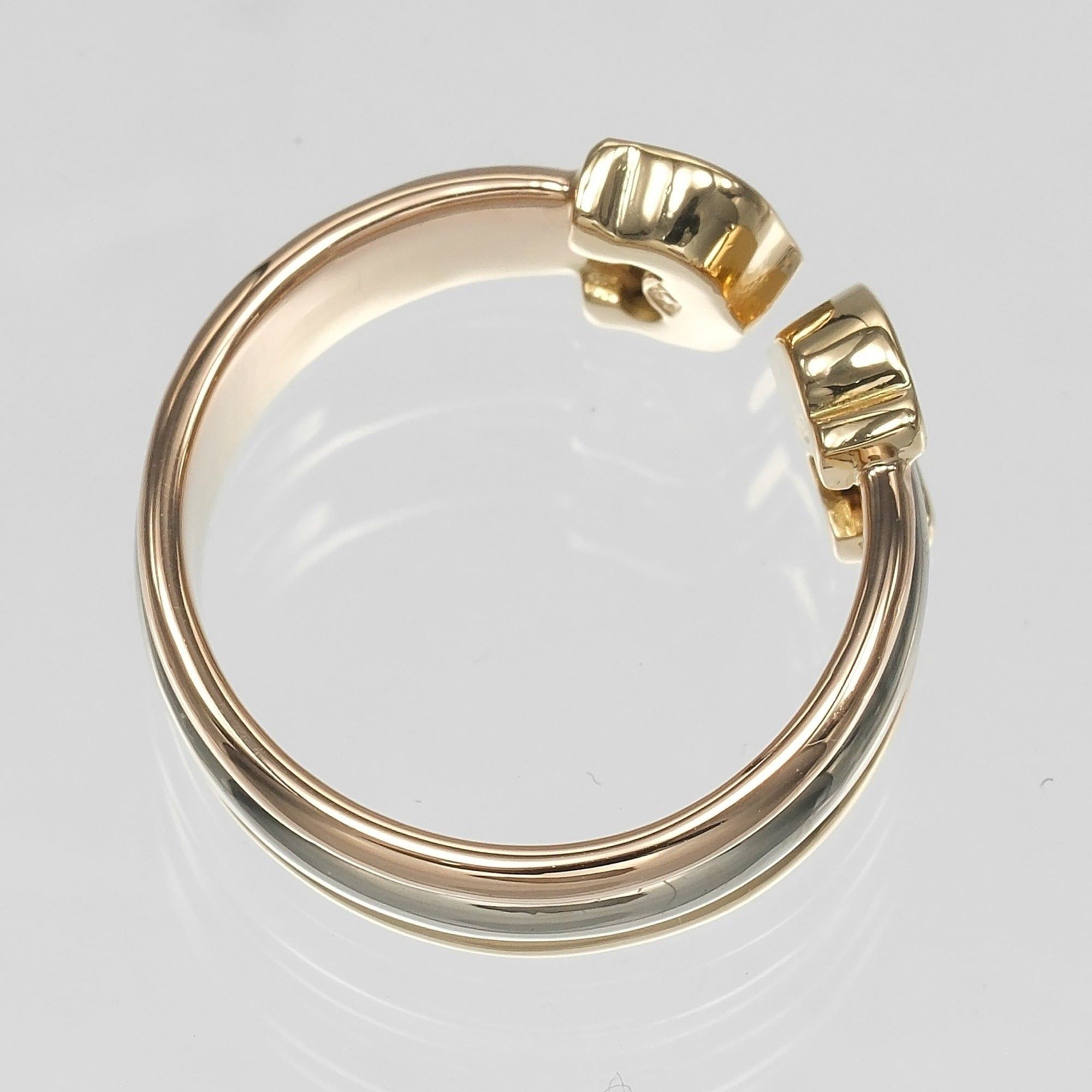 Cartier Cartier 2C Three-Color Ring, Size 9.5, 18K Gold (YG, PG, WG), Approx. 4.83g Size ONE SIZE - 9 Thumbnail