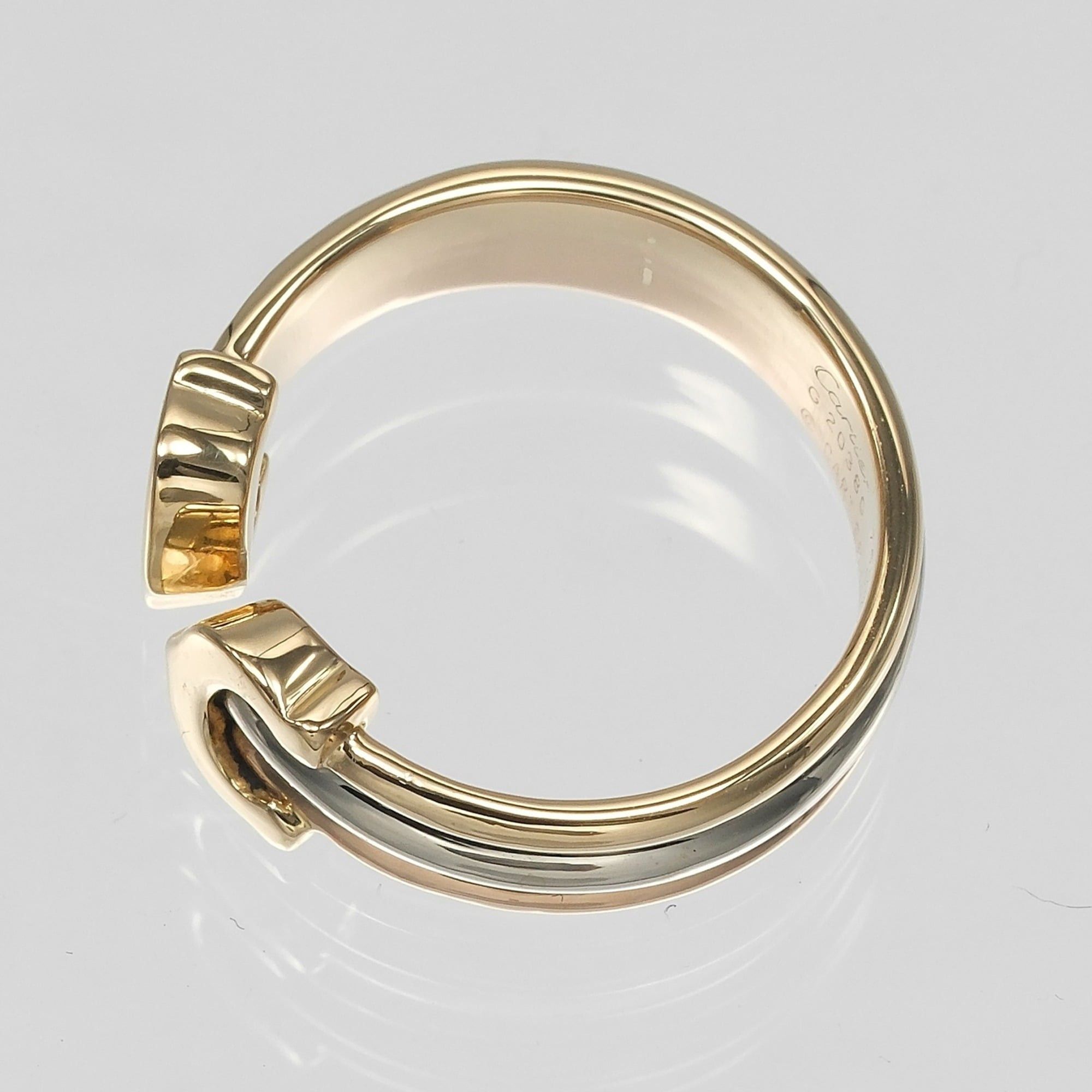 Cartier Cartier 2C Three-Color Ring, Size 9.5, 18K Gold (YG, PG, WG), Approx. 4.83g Size ONE SIZE - 10 Thumbnail