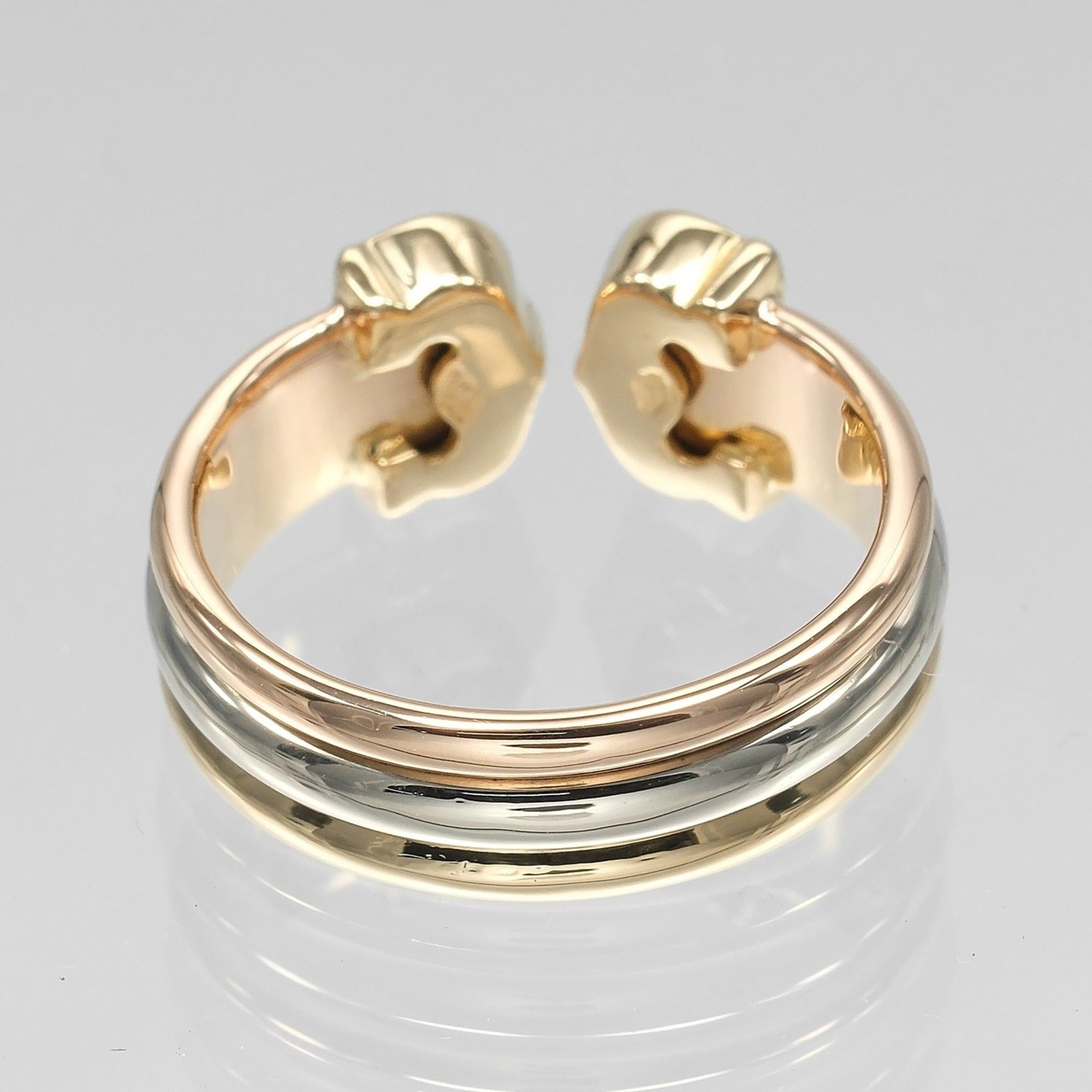 Cartier Cartier 2C Three-Color Ring, Size 9.5, 18K Gold (YG, PG, WG), Approx. 4.83g Size ONE SIZE - 8 Thumbnail