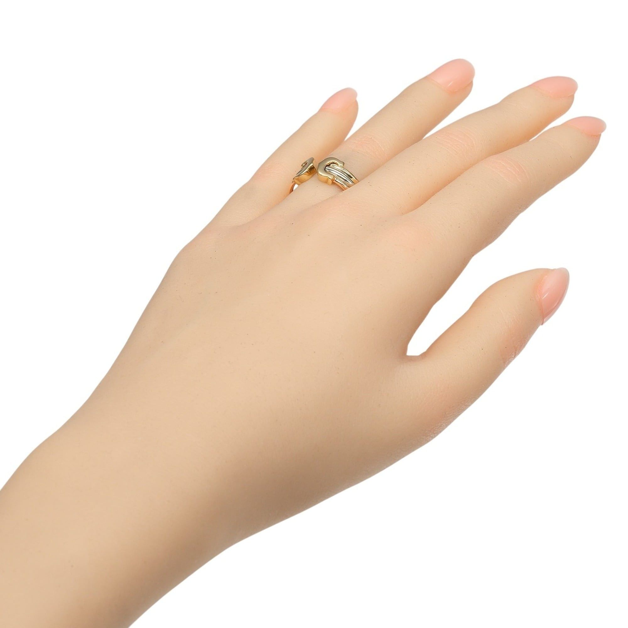 Cartier Cartier 2C Three-Color Ring, Size 9.5, 18K Gold (YG, PG, WG), Approx. 4.83g Size ONE SIZE - 2 Thumbnail