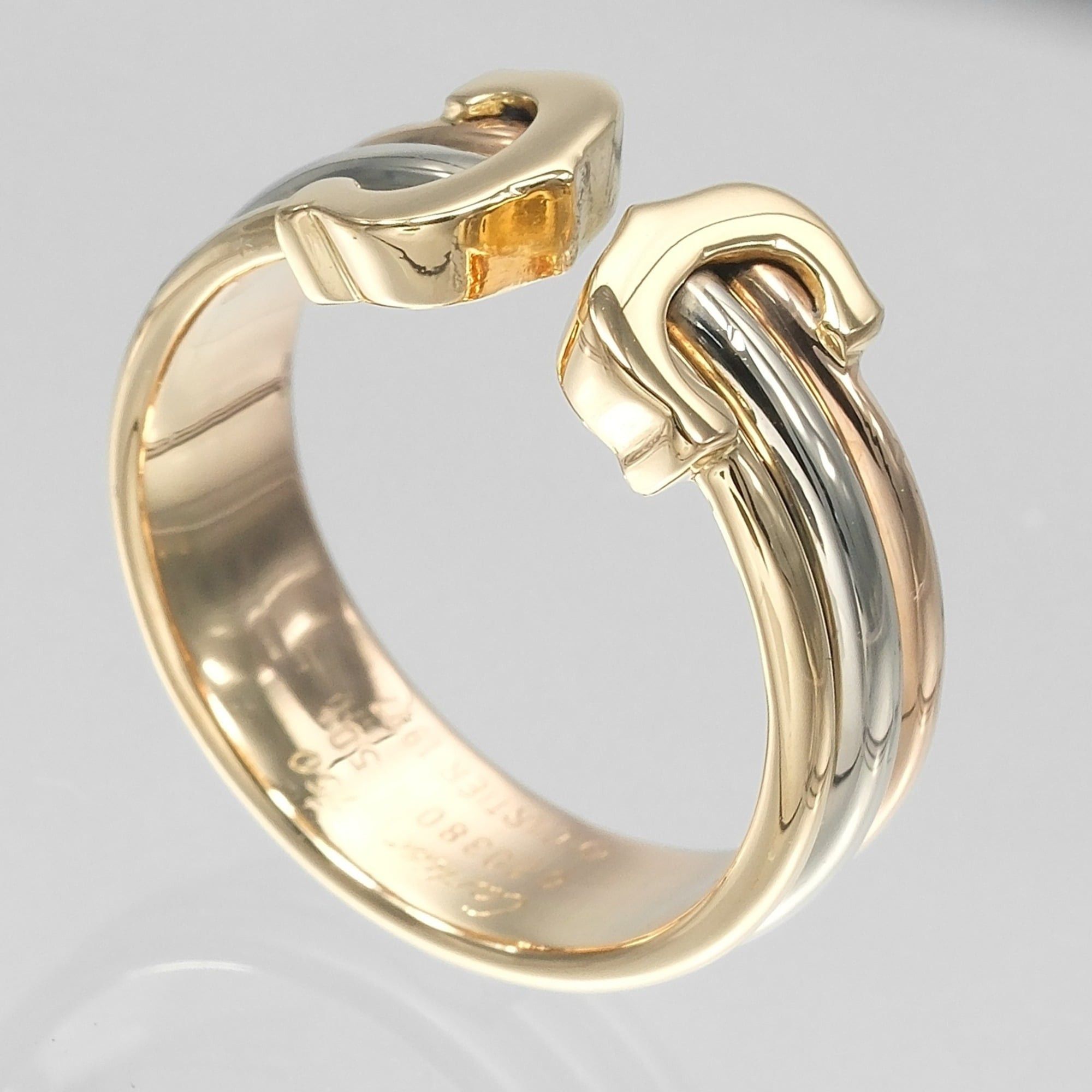 Cartier Cartier 2C Three-Color Ring, Size 9.5, 18K Gold (YG, PG, WG), Approx. 4.83g Size ONE SIZE - 3 Thumbnail
