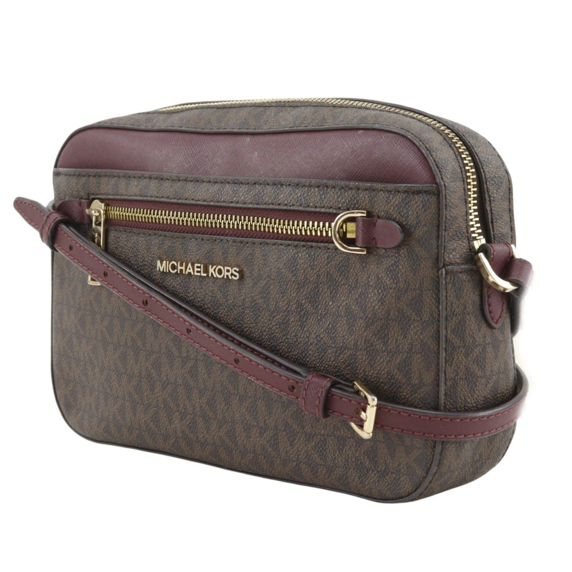Michael Kors Michael Kors Zip Chain Crossbody Large Shoulder Bag, Signature Pattern, 35S1GTTC9B, PVC, Brown, Women's Size ONE SIZE - 2 Thumbnail