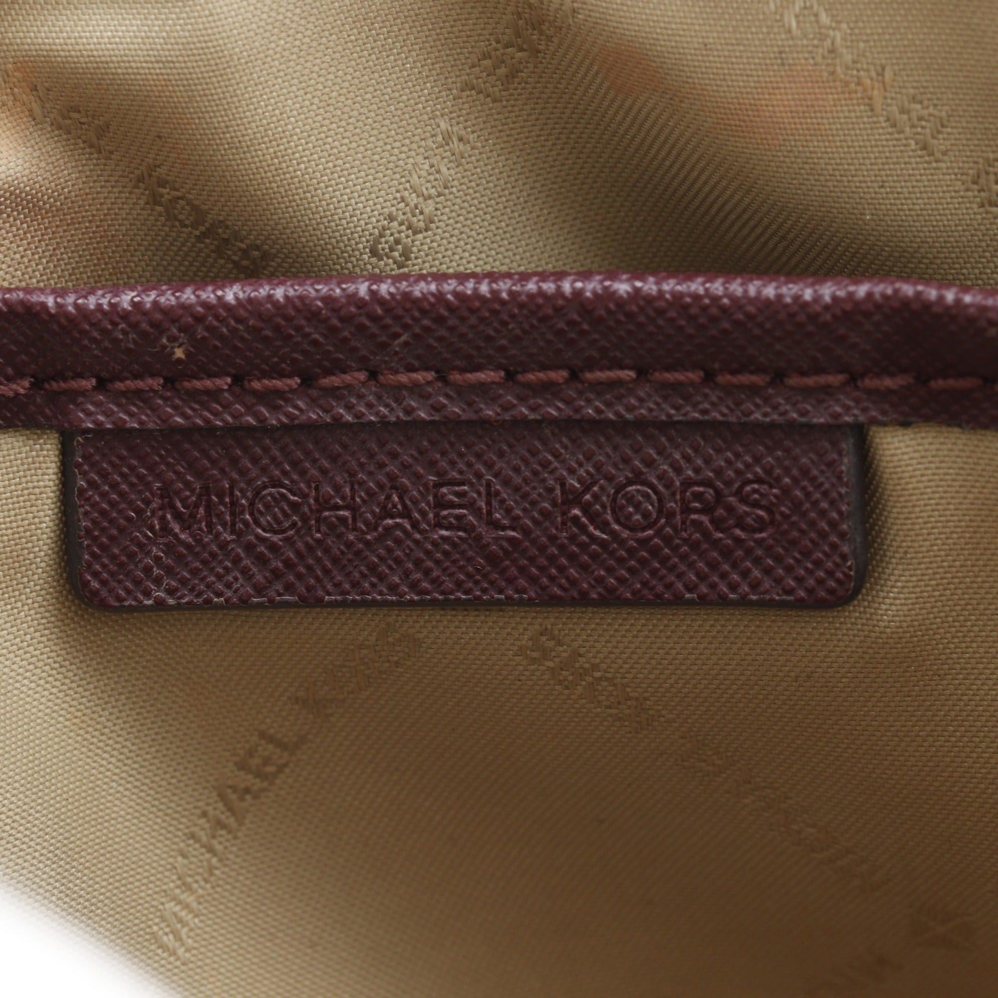 Michael Kors Michael Kors Zip Chain Crossbody Large Shoulder Bag, Signature Pattern, 35S1GTTC9B, PVC, Brown, Women's Size ONE SIZE - 10 Thumbnail