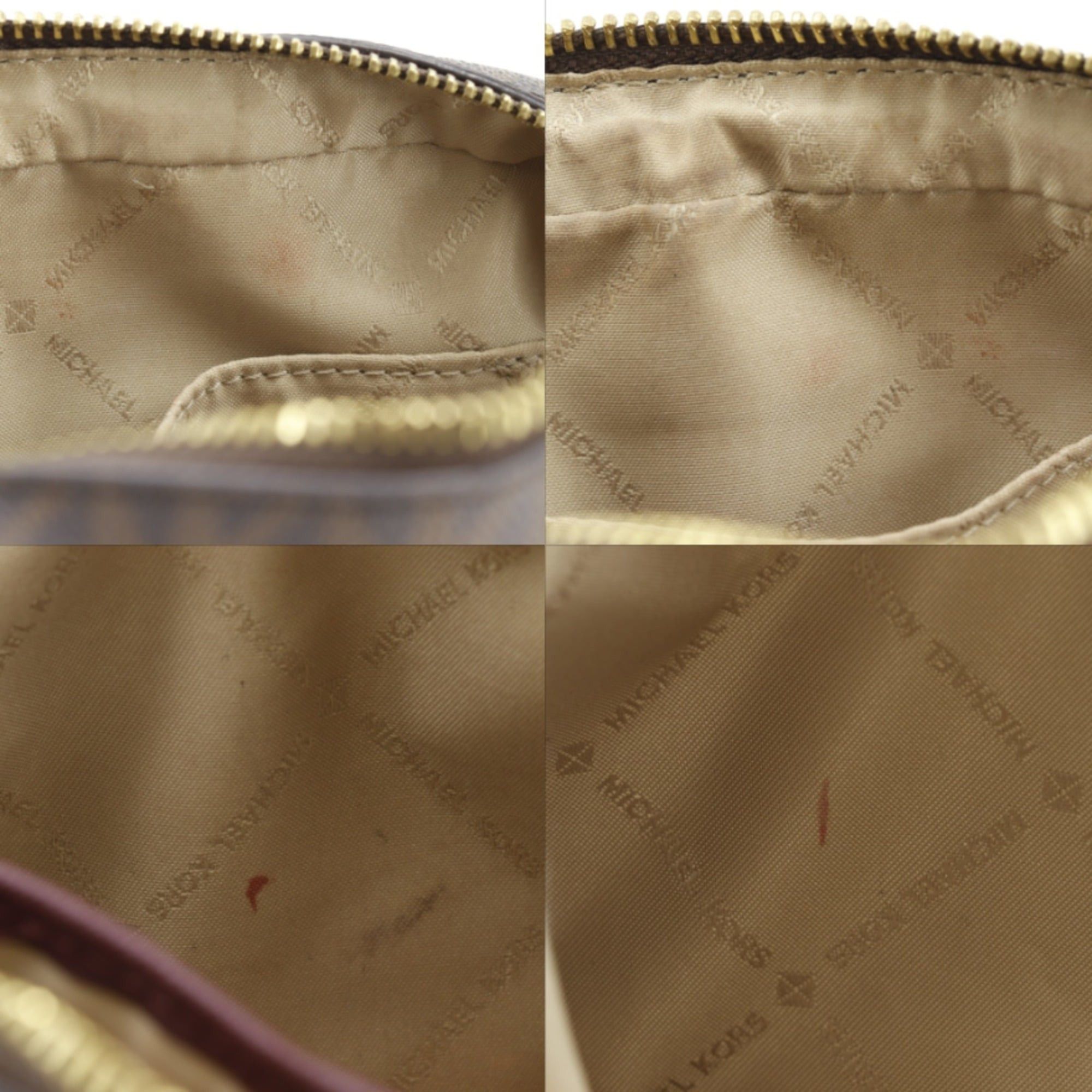 Michael Kors Michael Kors Zip Chain Crossbody Large Shoulder Bag, Signature Pattern, 35S1GTTC9B, PVC, Brown, Women's Size ONE SIZE - 9 Thumbnail