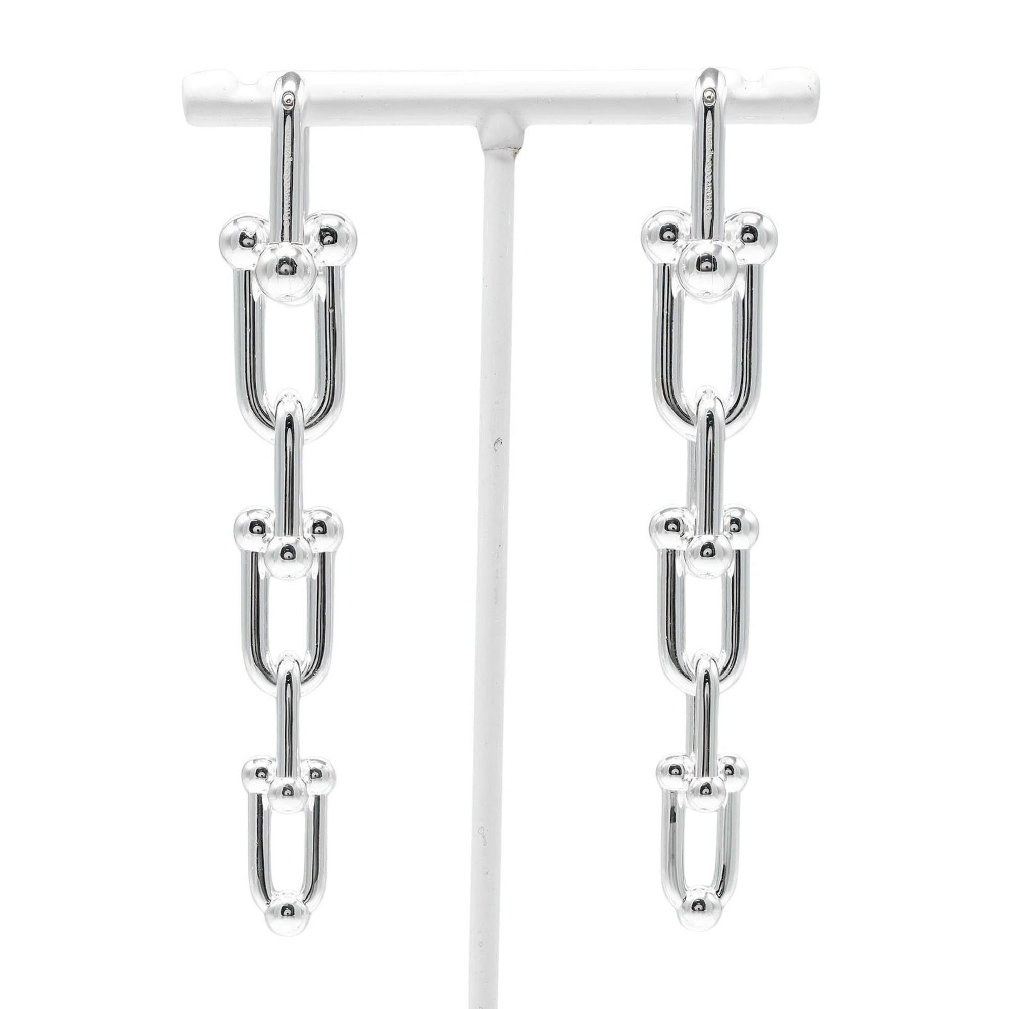 Tiffany & Co. Tiffany & Co. Hardware Graduated Link Earrings, Sterling Silver 925, Approx. 22.3g Size ONE SIZE - 3 Thumbnail