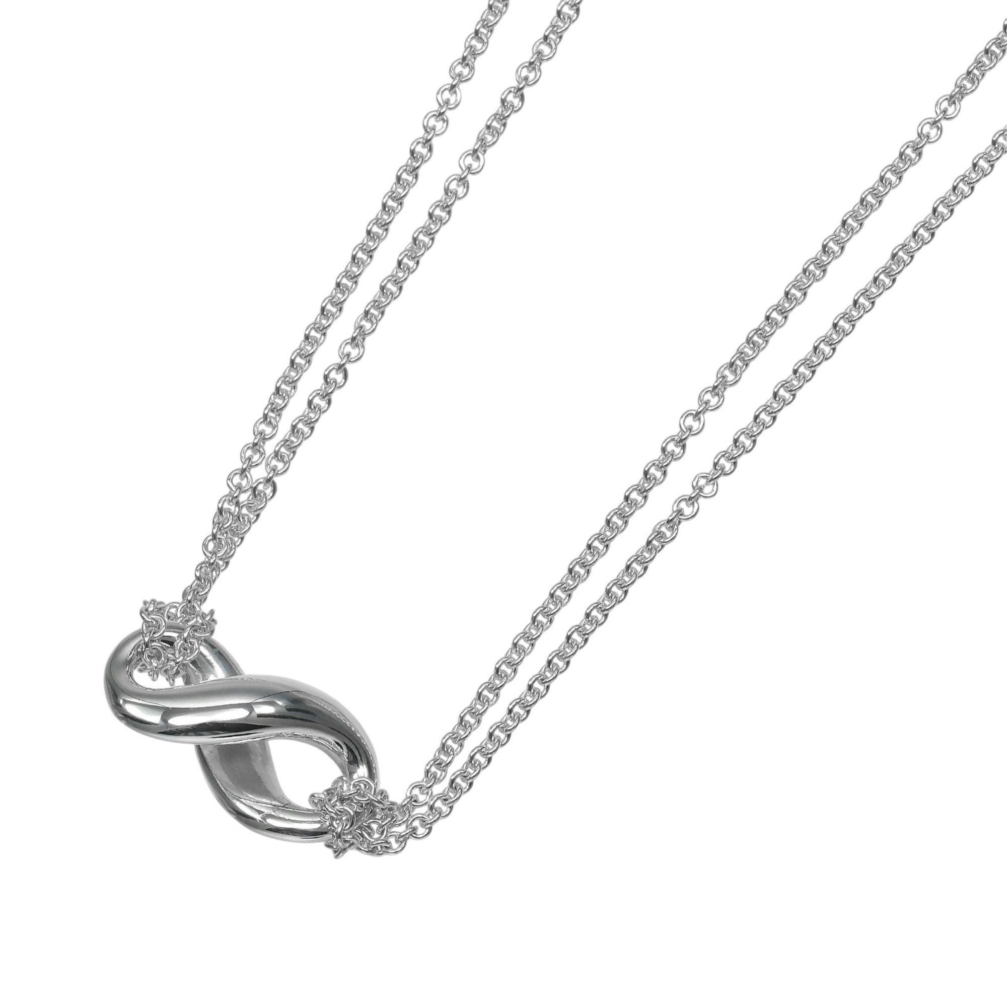 Tiffany & Co. Tiffany & Co. Infinity Double Chain Necklace, Sterling Silver 925, Approx. 7.84g Size ONE SIZE - 3 Thumbnail