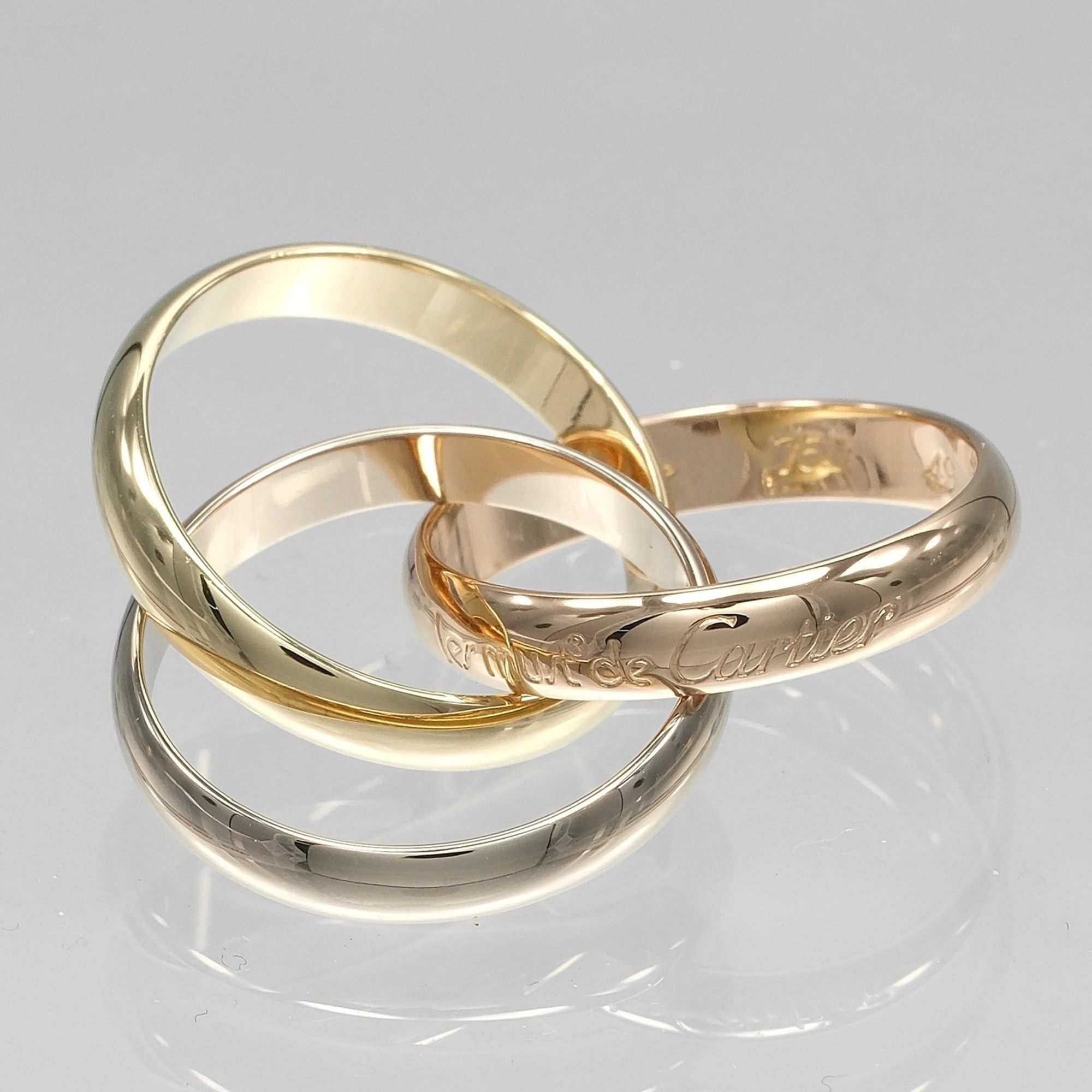 Cartier Cartier Trinity Ring, Size 8, 3.5mm Band, 18K Gold (YG, PG, WG), Approx. 8g. Size ONE SIZE - 5 Thumbnail