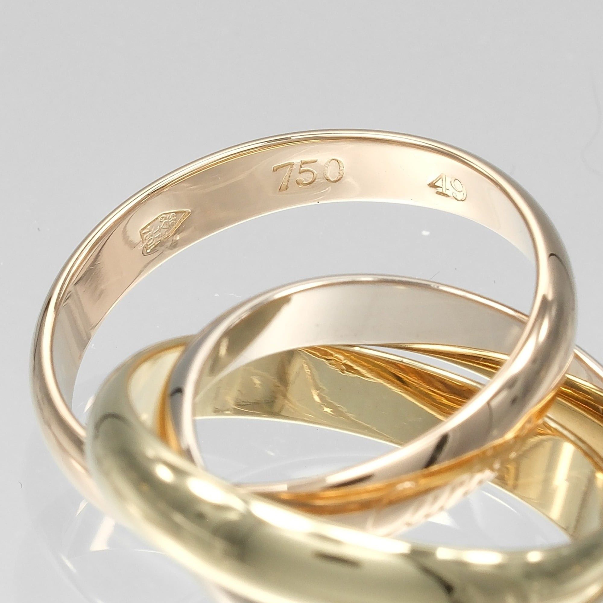 Cartier Cartier Trinity Ring, Size 8, 3.5mm Band, 18K Gold (YG, PG, WG), Approx. 8g. Size ONE SIZE - 4 Thumbnail