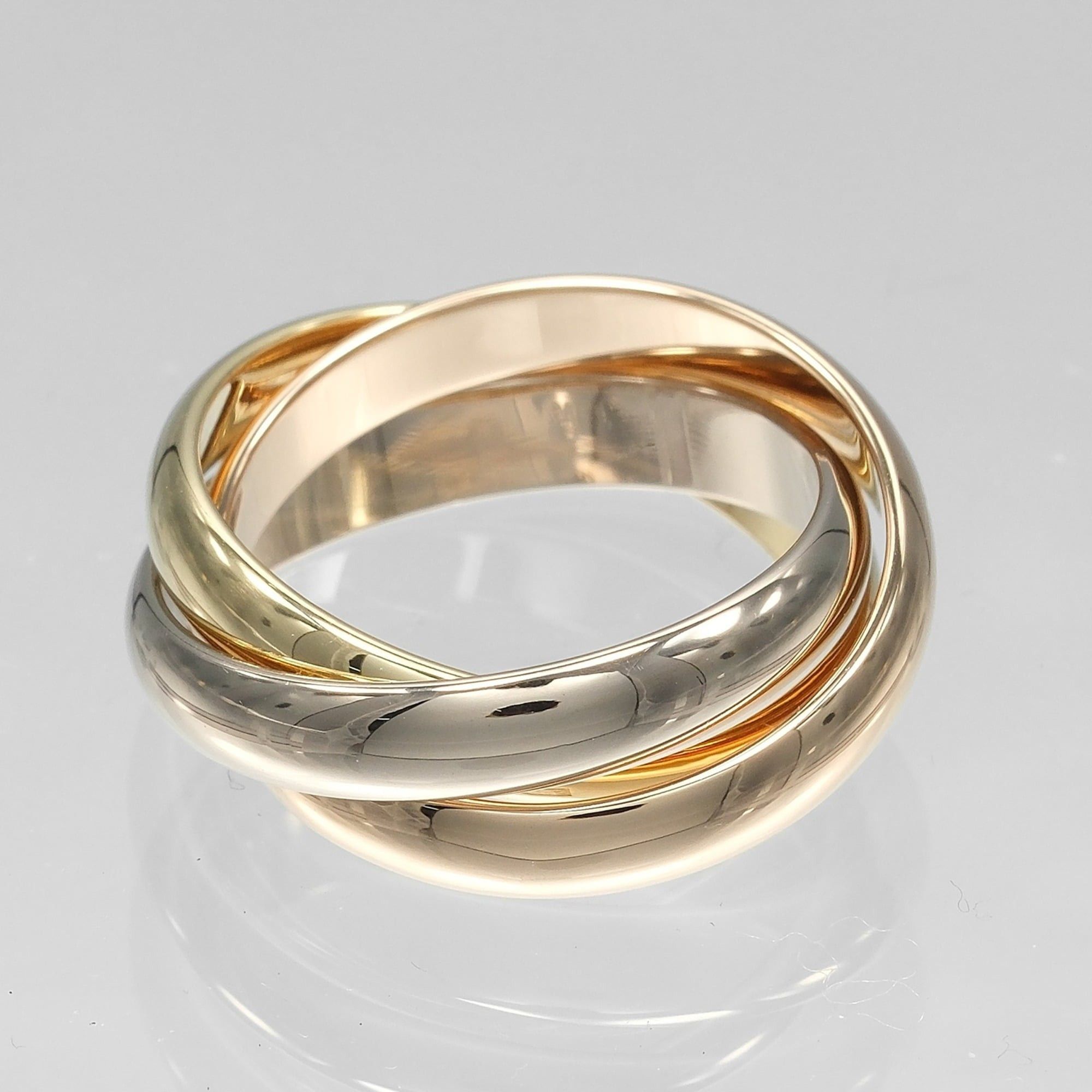 Cartier Cartier Trinity Ring, Size 8, 3.5mm Band, 18K Gold (YG, PG, WG), Approx. 8g. Size ONE SIZE - 3 Thumbnail