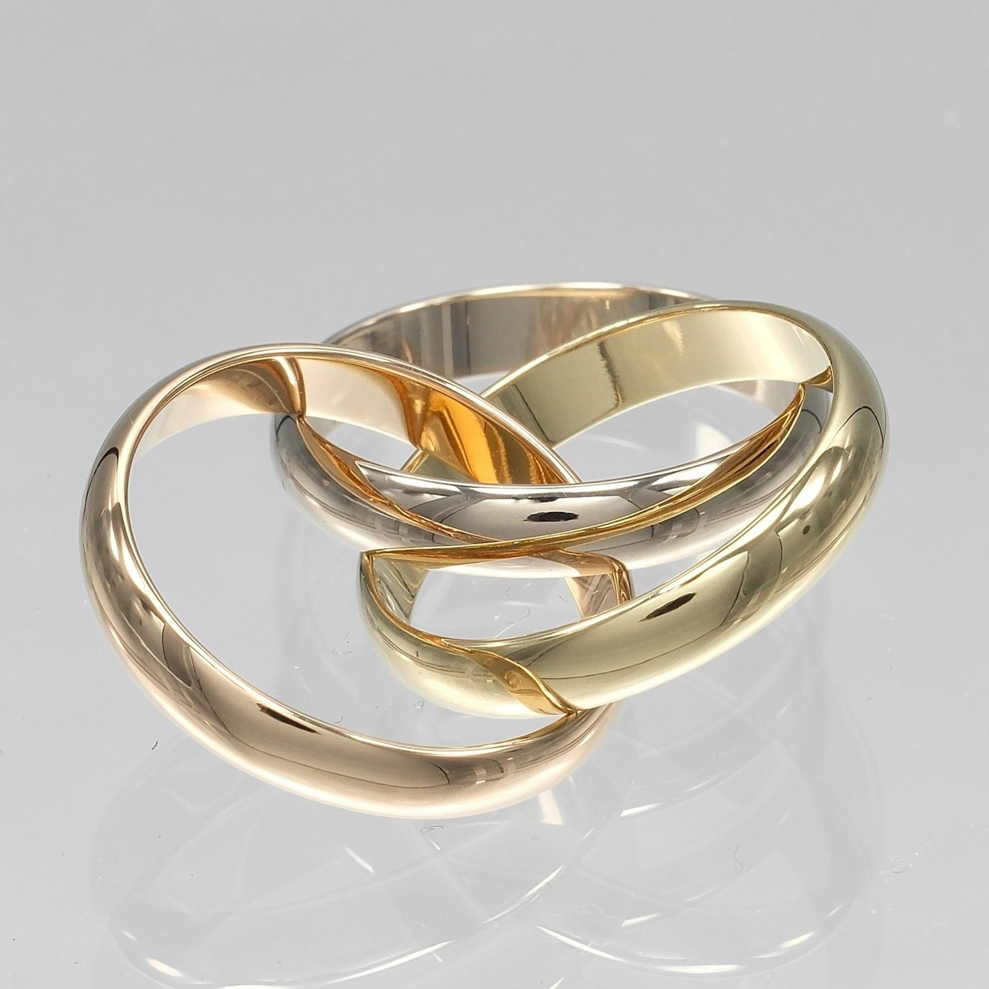 Cartier Cartier Trinity Ring, Size 8, 3.5mm Band, 18K Gold (YG, PG, WG), Approx. 8g. Size ONE SIZE - 6 Thumbnail