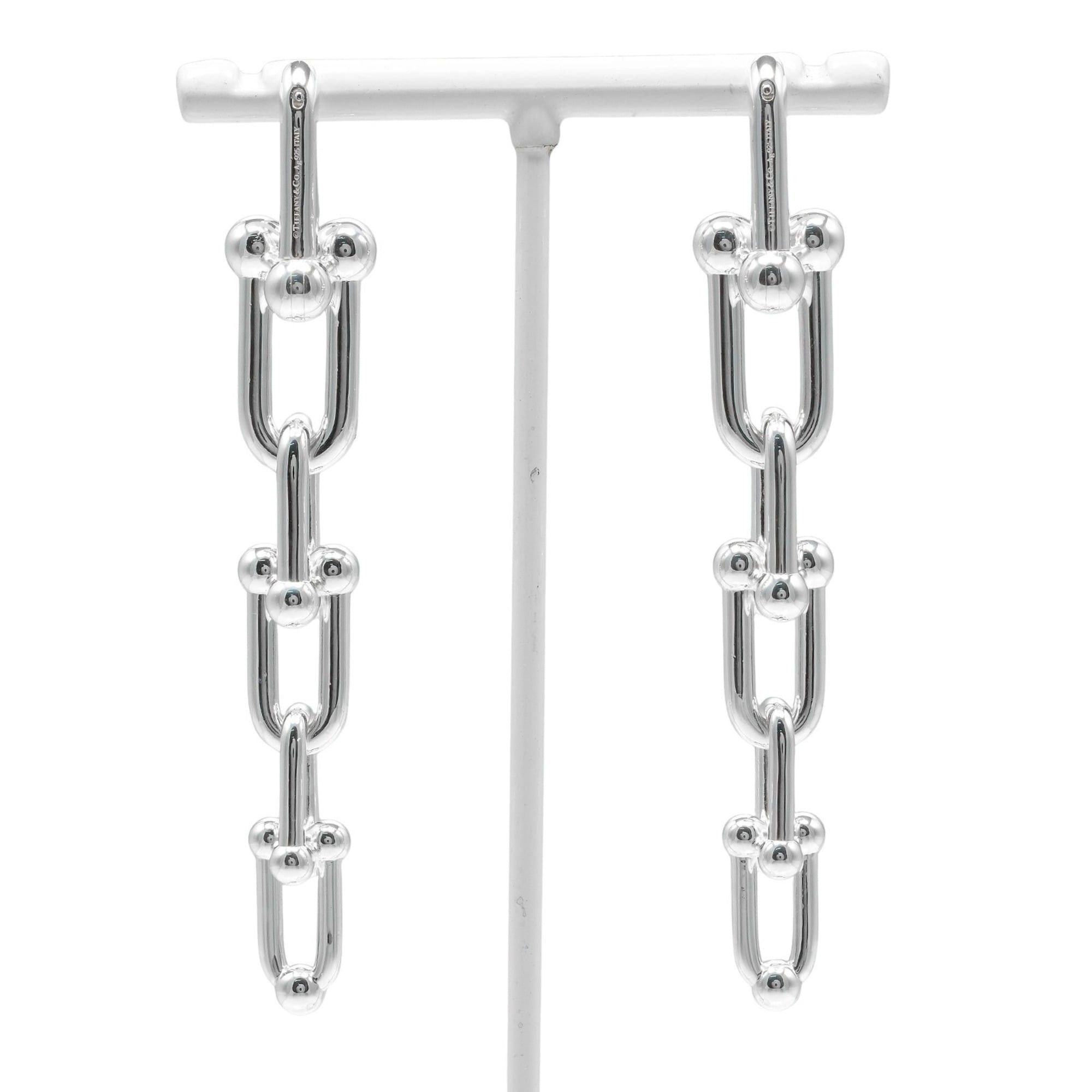 Tiffany & Co. Tiffany & Co. Hardware Graduated Link Earrings, Sterling Silver 925, Approx. 22.3g Size ONE SIZE - 3 Thumbnail
