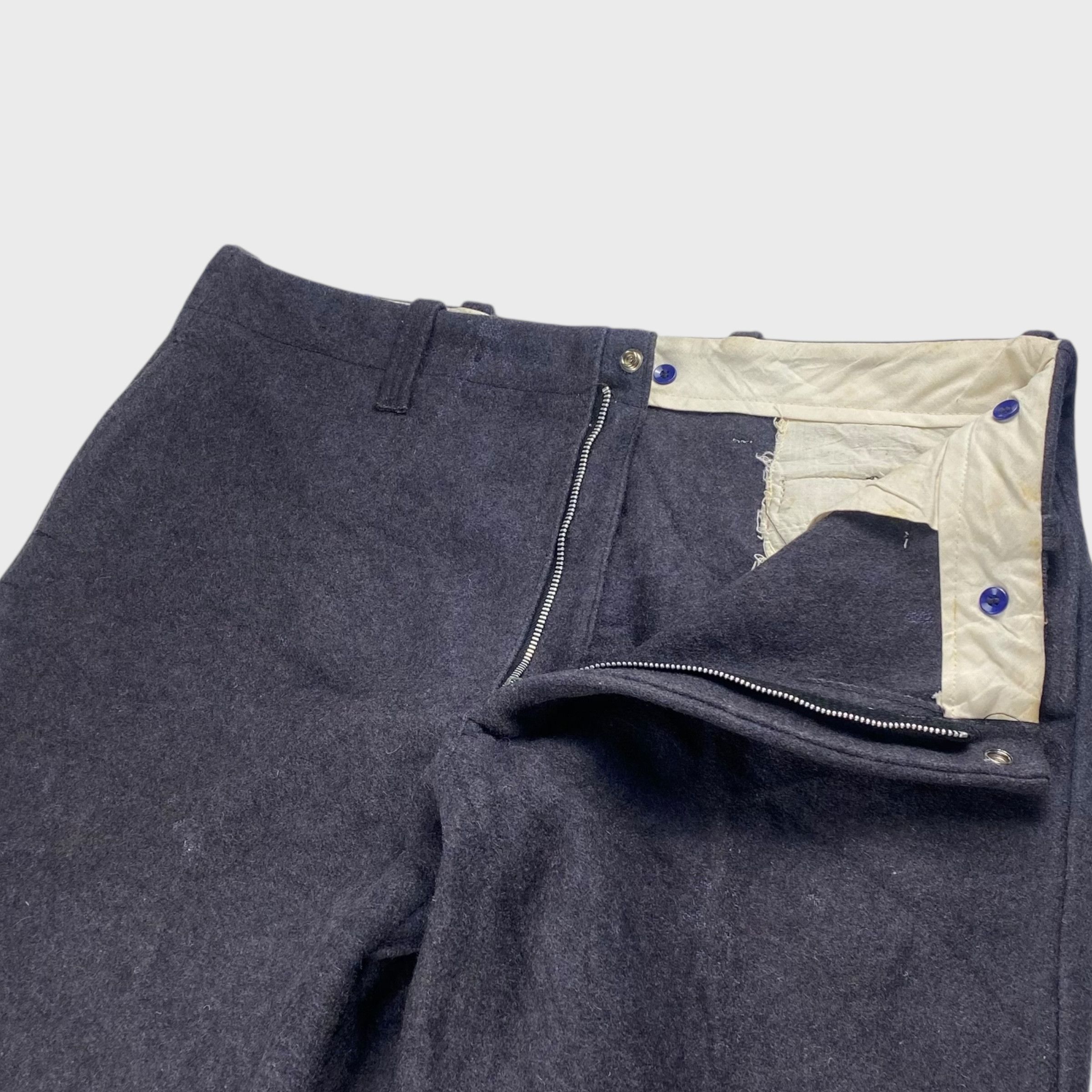 Vintage unknown Wool Pants Gray Size W40 Size US 30 / EU 46 - 3 Thumbnail