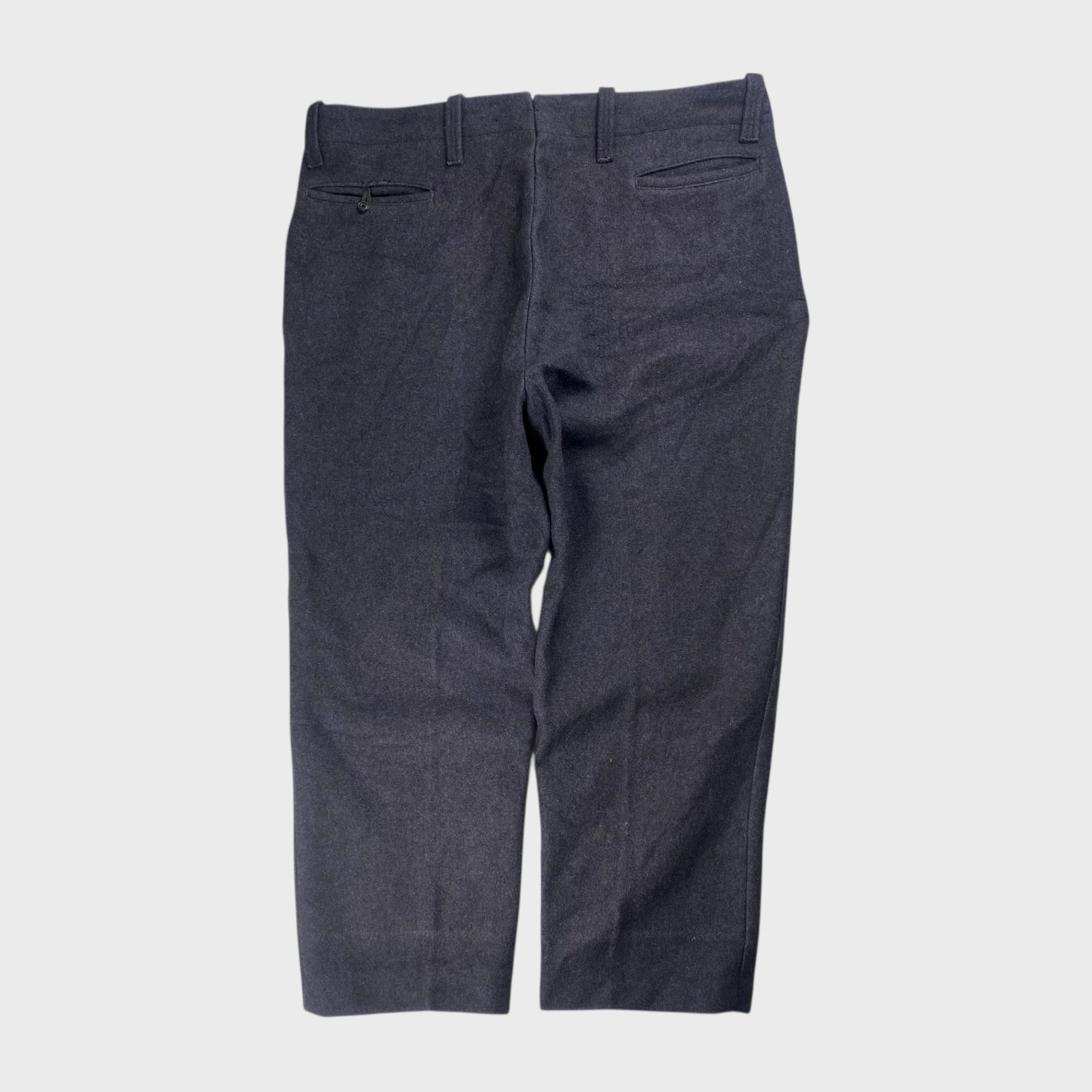 Vintage unknown Wool Pants Gray Size W40 Size US 30 / EU 46 - 2 Thumbnail